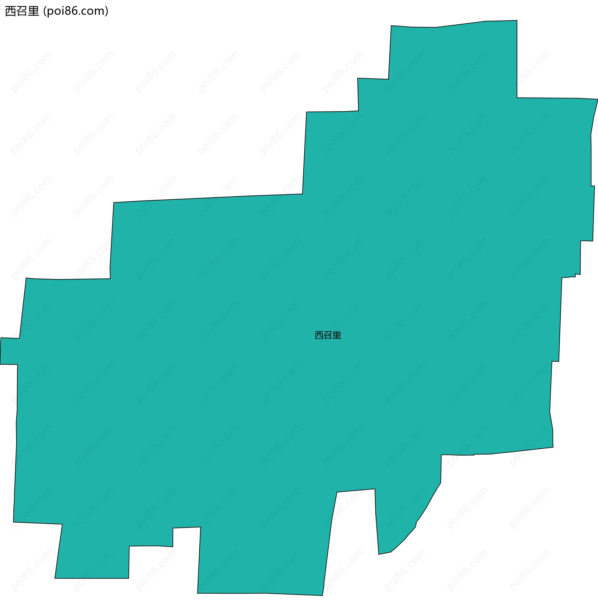 西召里边界地图