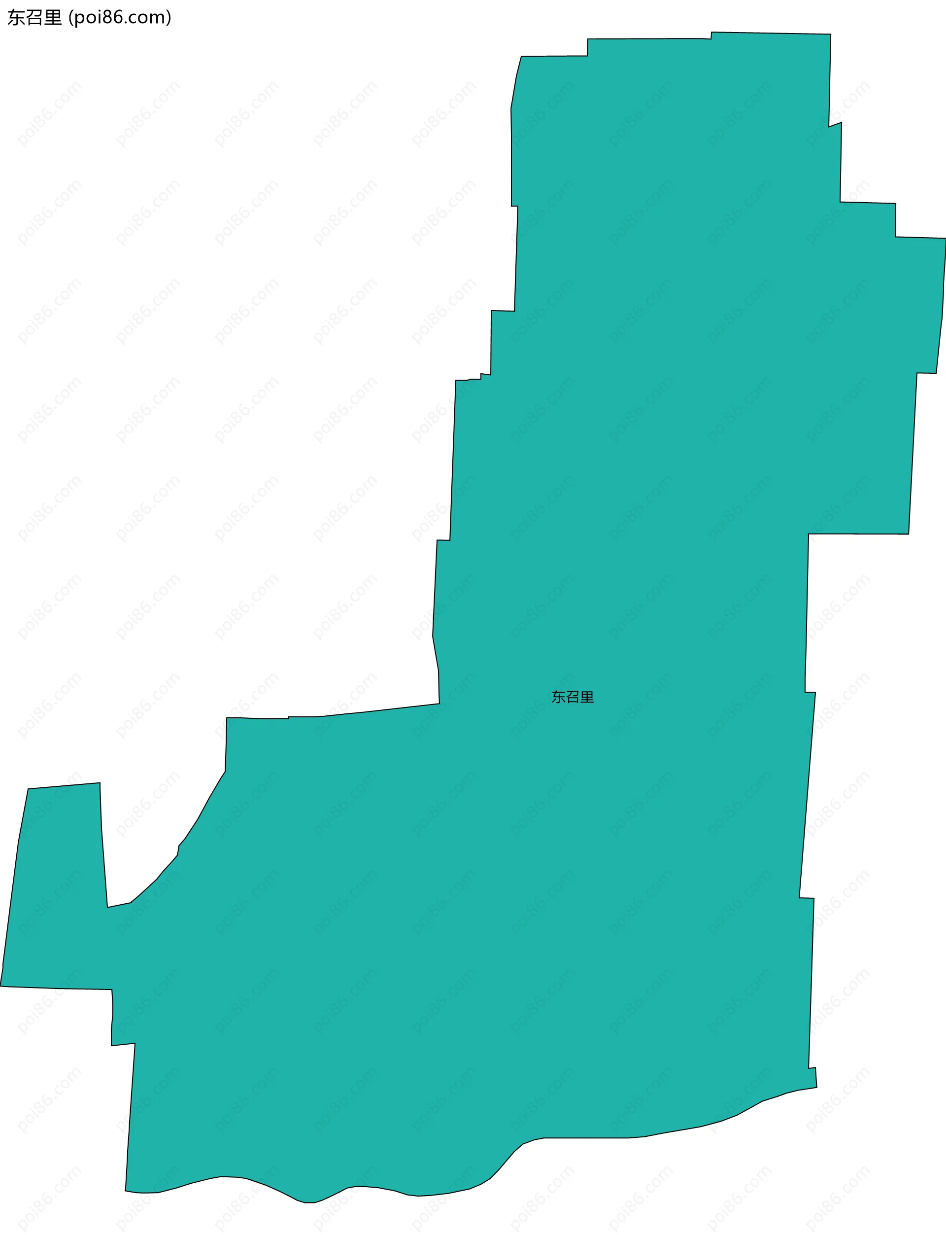 东召里边界地图