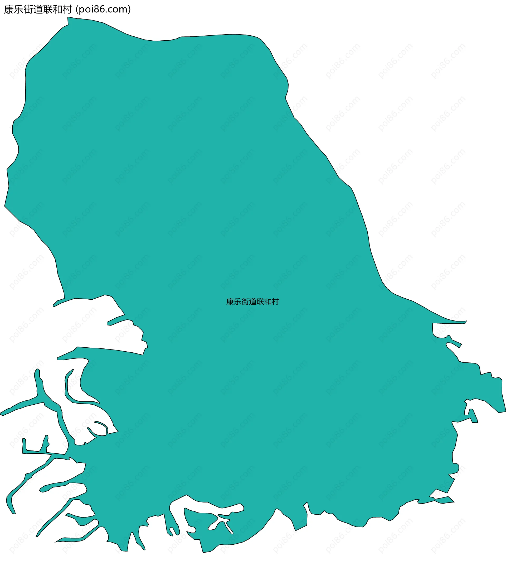 康乐街道联和村边界地图