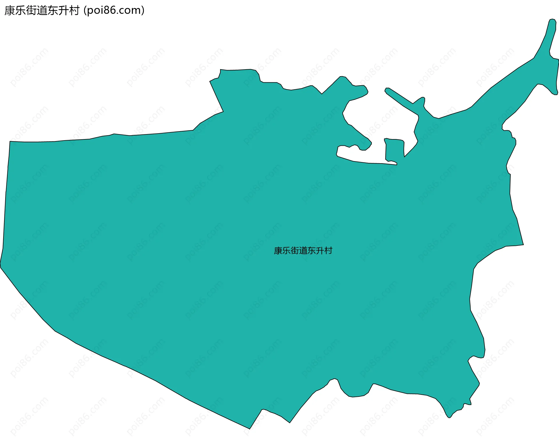 康乐街道东升村边界地图