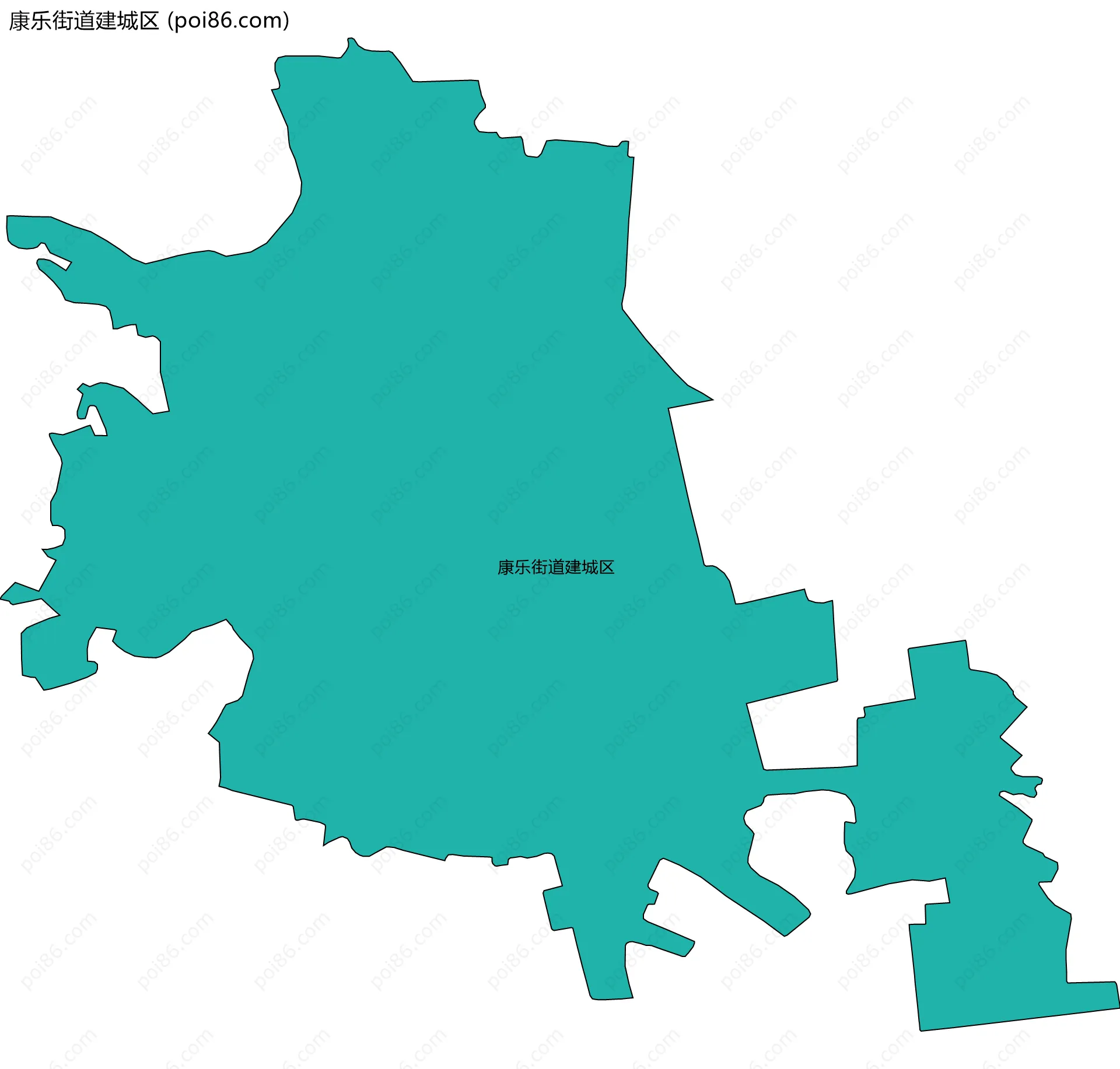 康乐街道建城区边界地图
