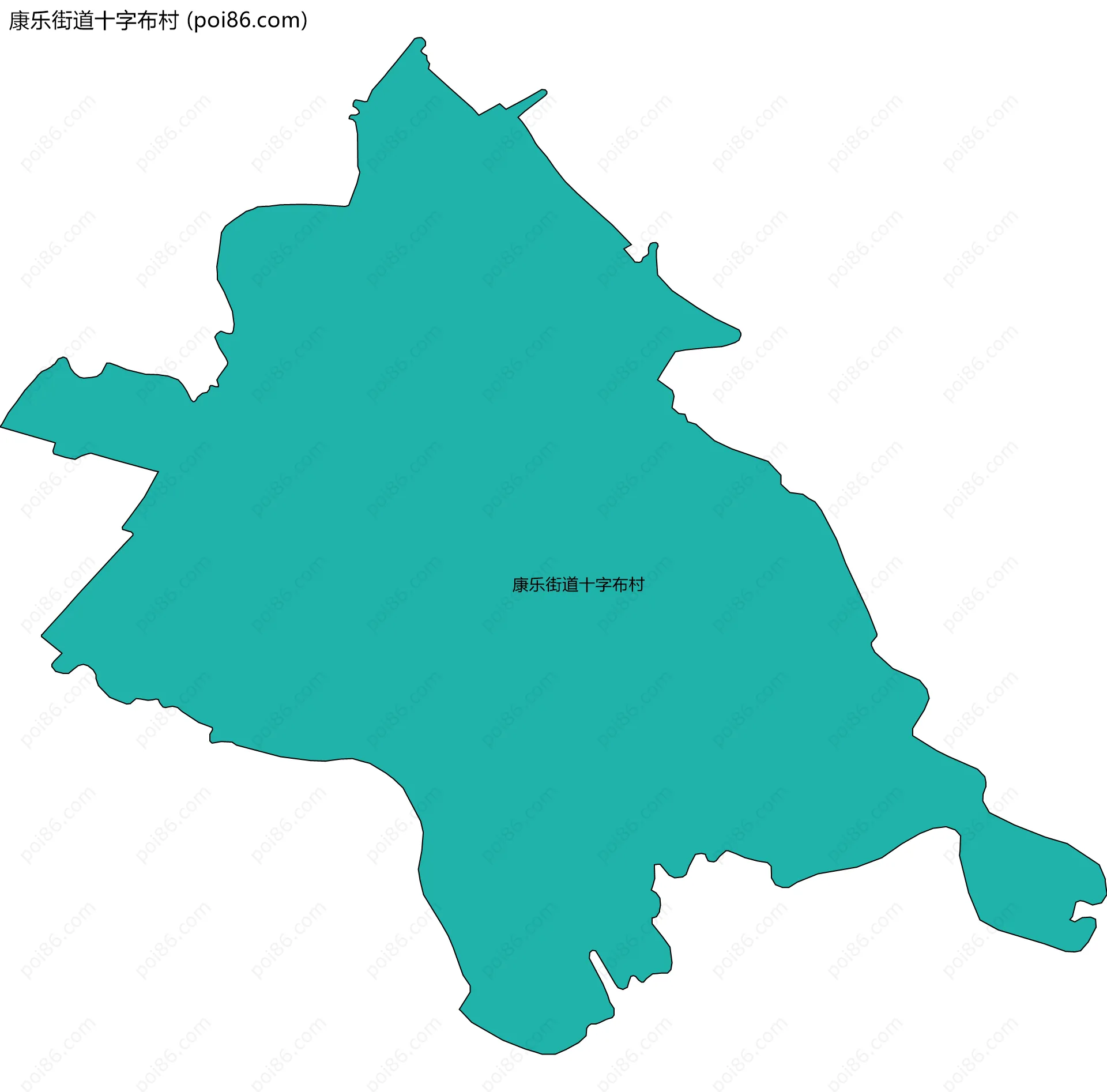 康乐街道十字布村边界地图