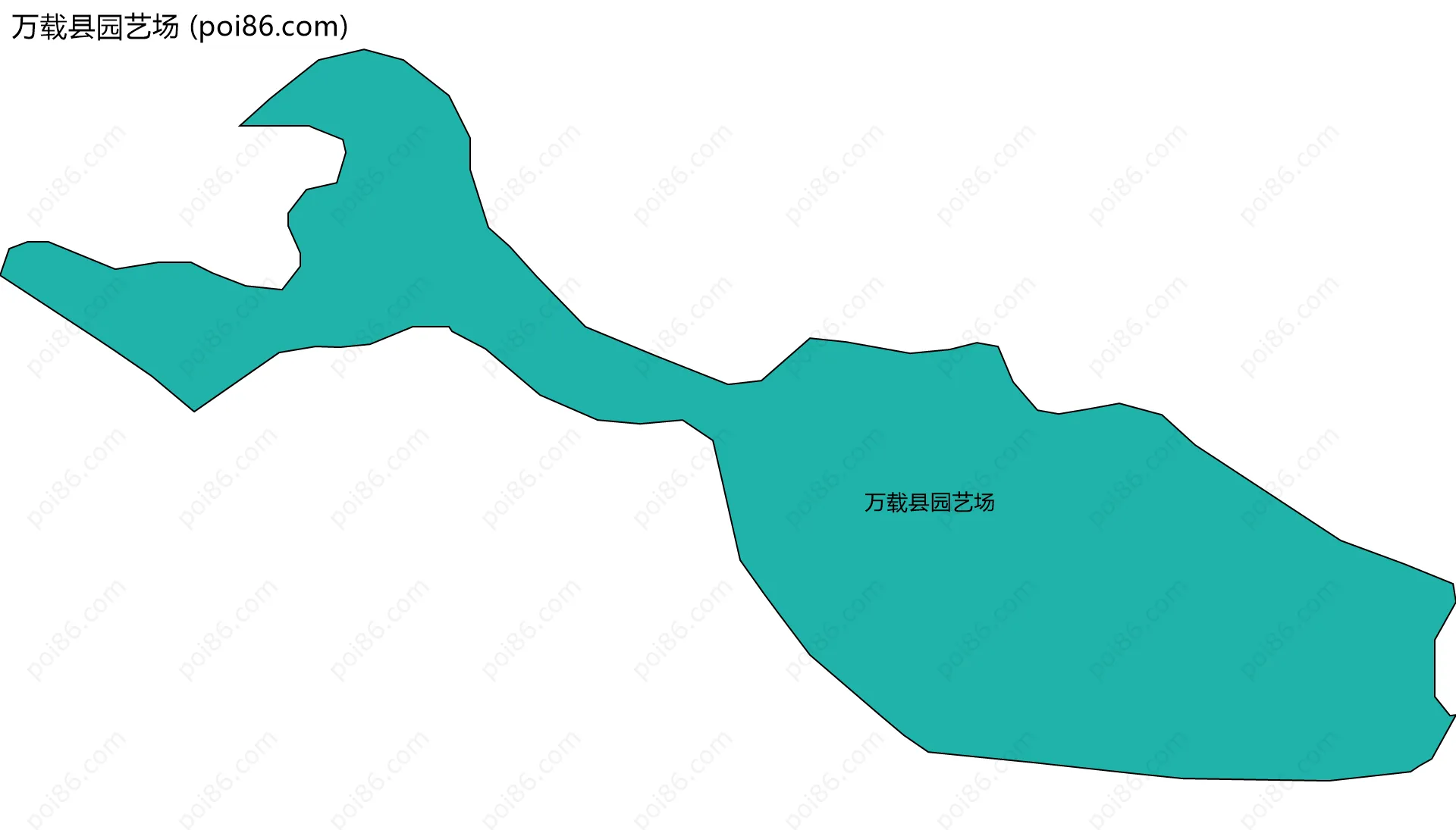 万载县园艺场边界地图