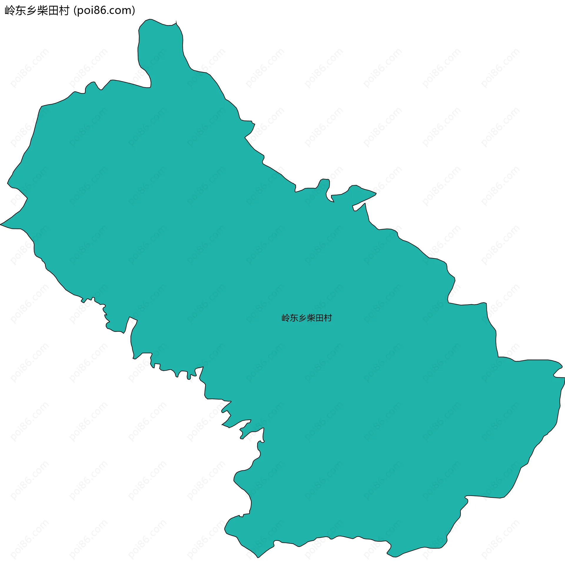 岭东乡柴田村边界地图