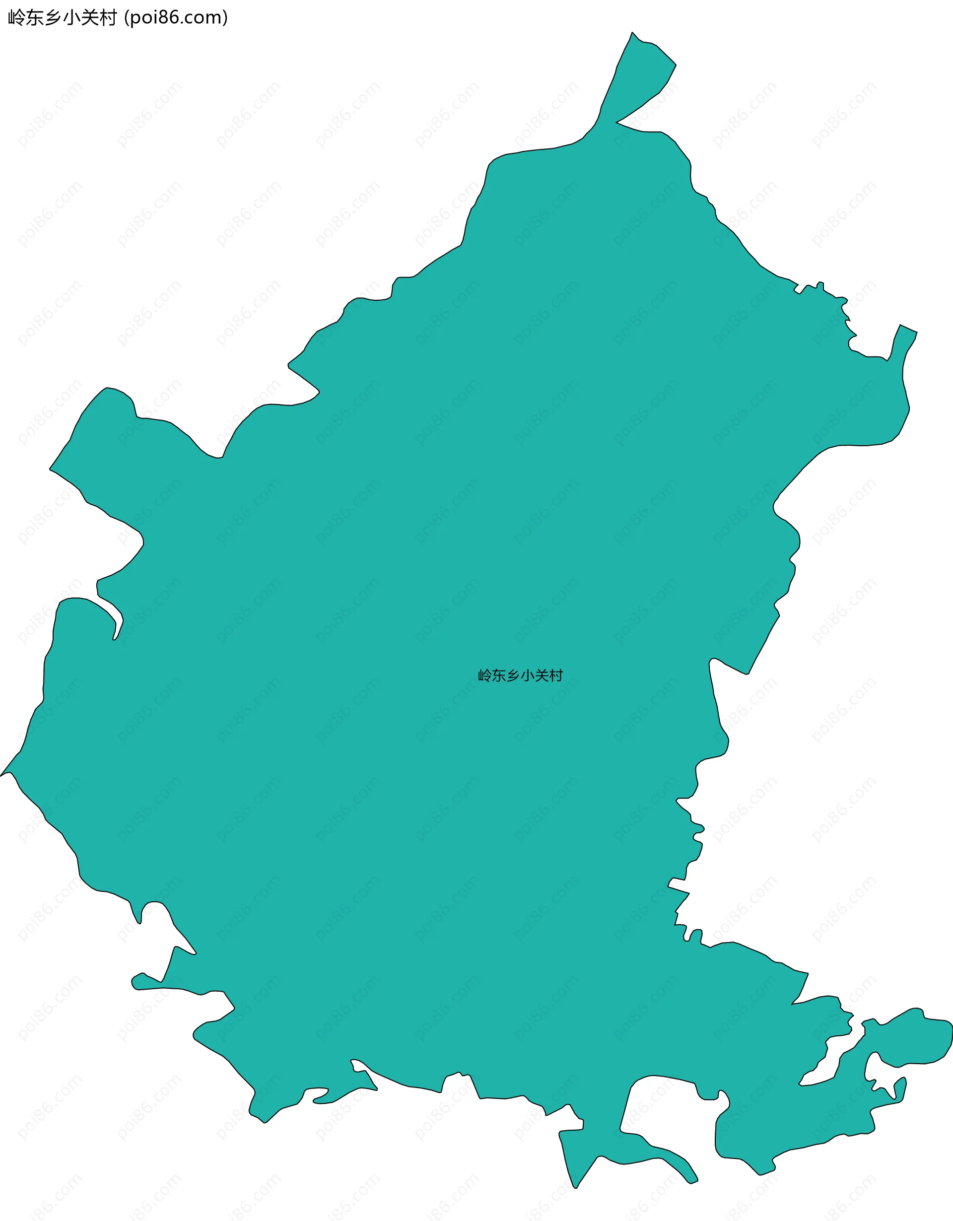 岭东乡小关村边界地图