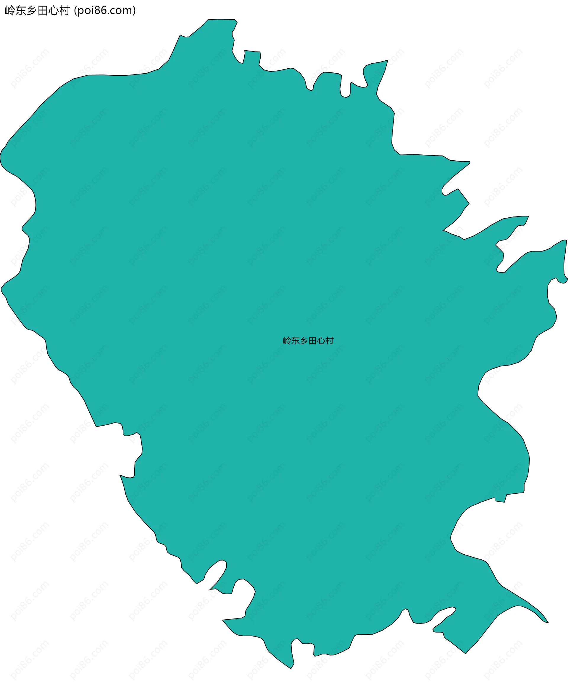 岭东乡田心村边界地图