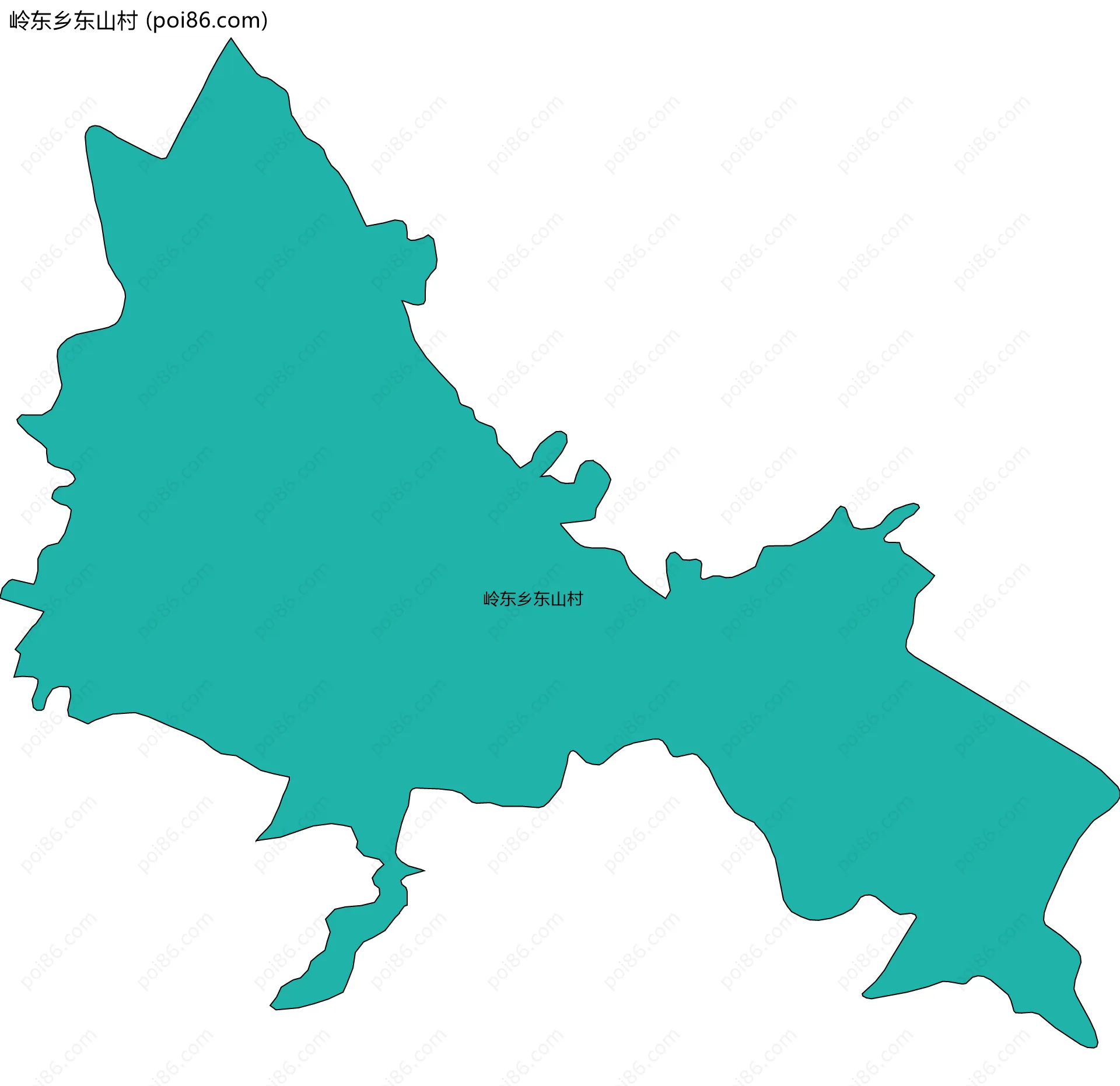 岭东乡东山村边界地图