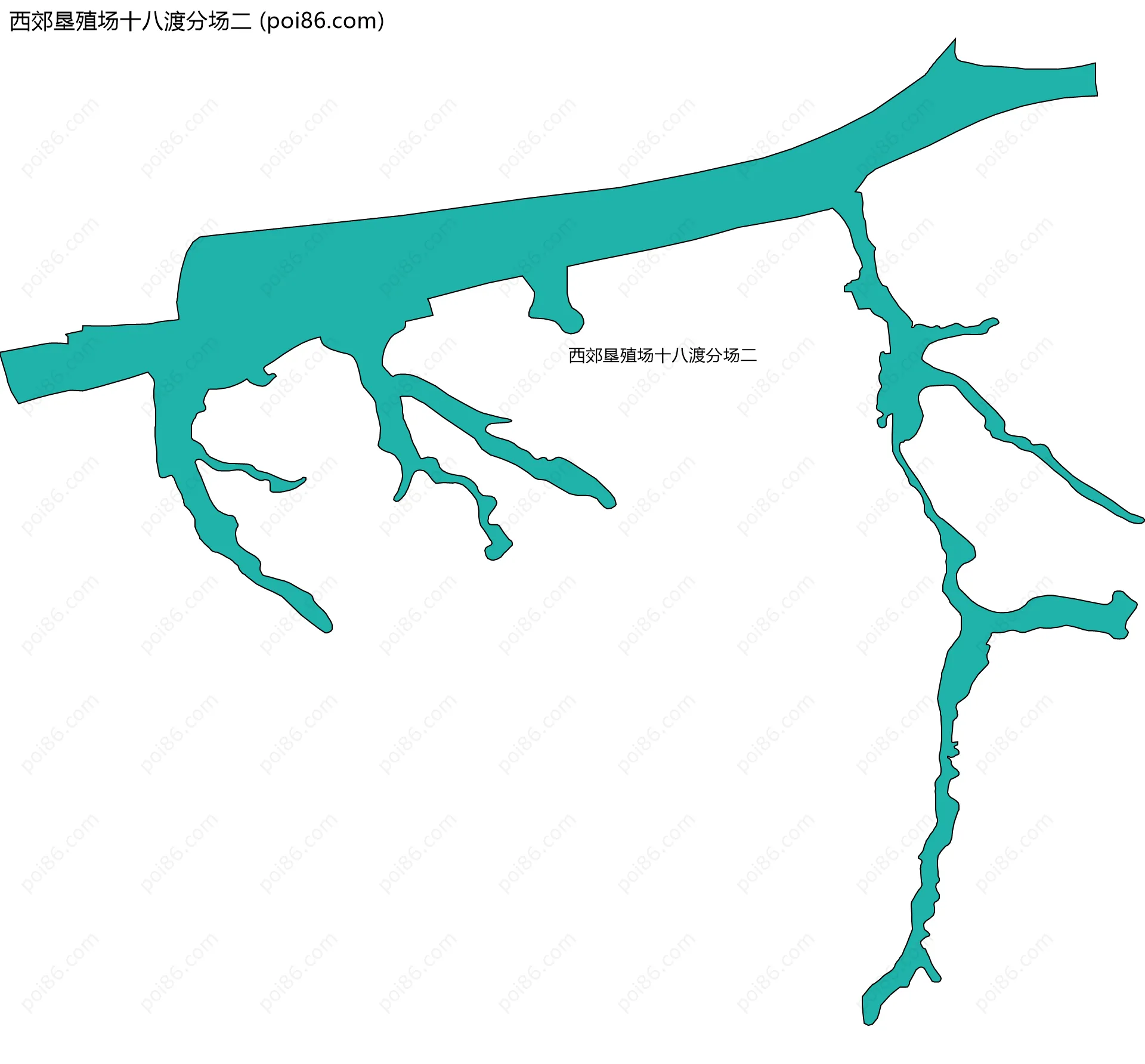 西郊垦殖场十八渡分场二边界地图