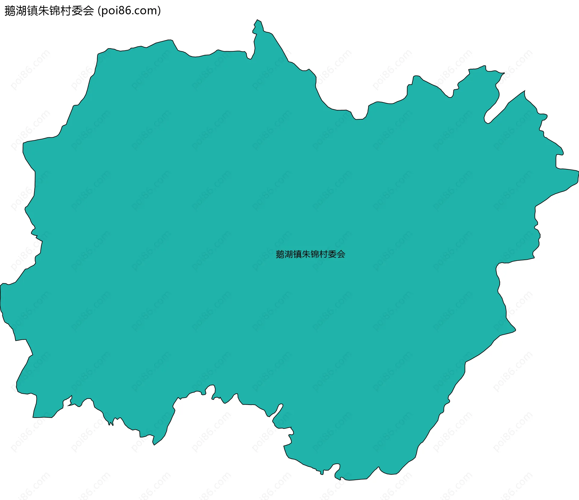 鹅湖镇朱锦村委会边界地图