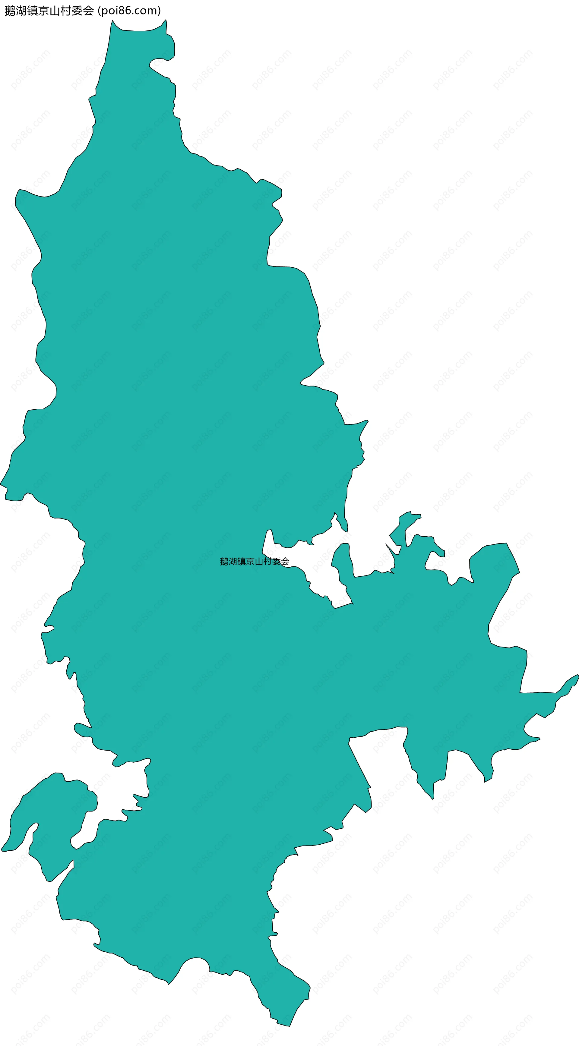 鹅湖镇京山村委会边界地图