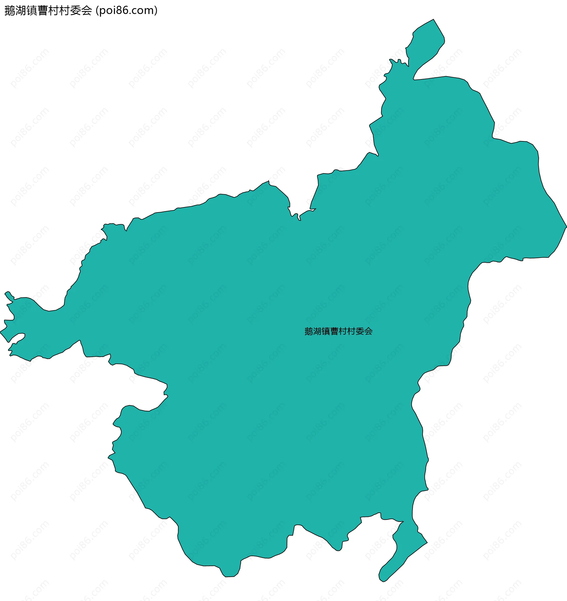 鹅湖镇曹村村委会边界地图