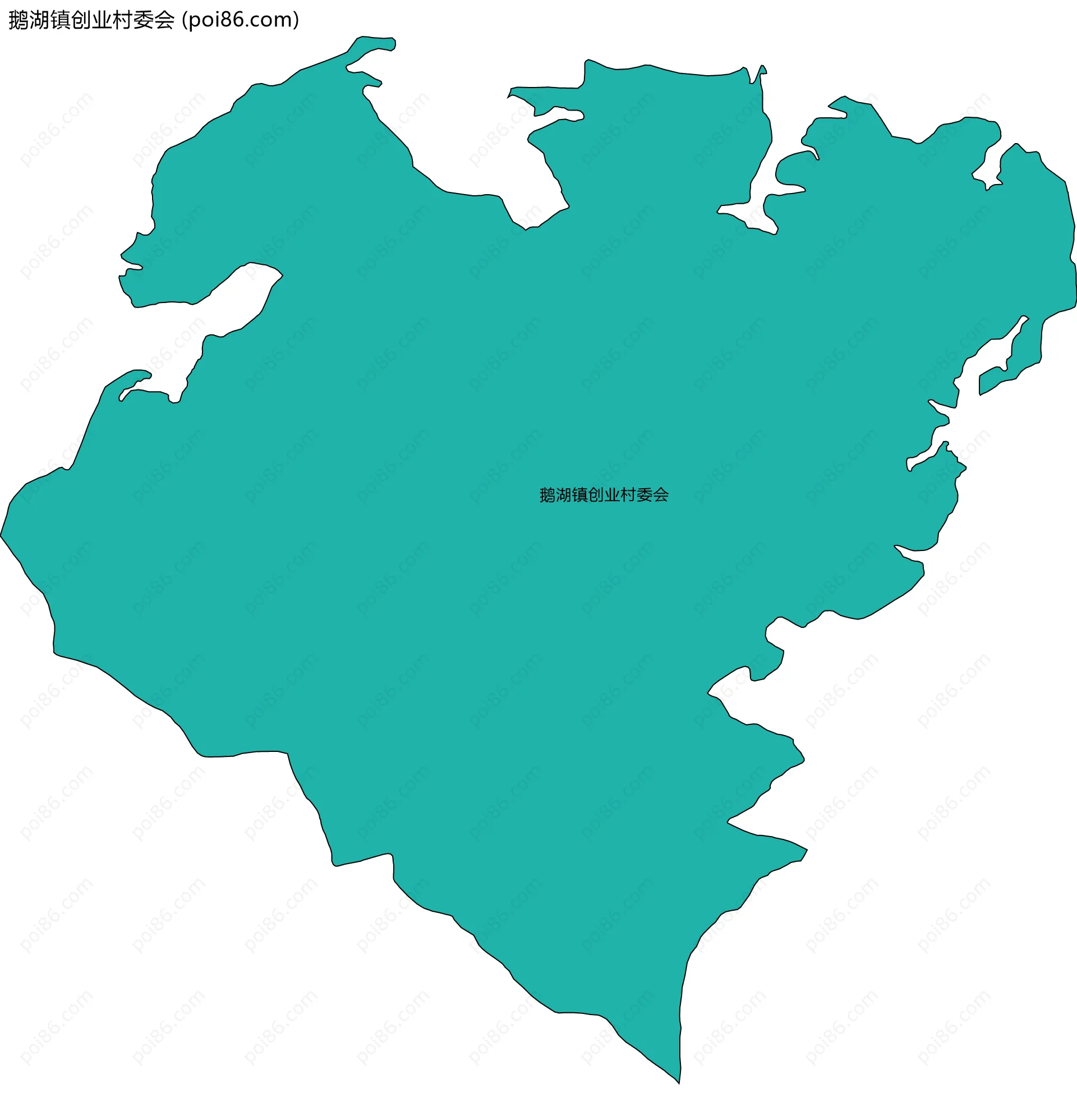 鹅湖镇创业村委会边界地图