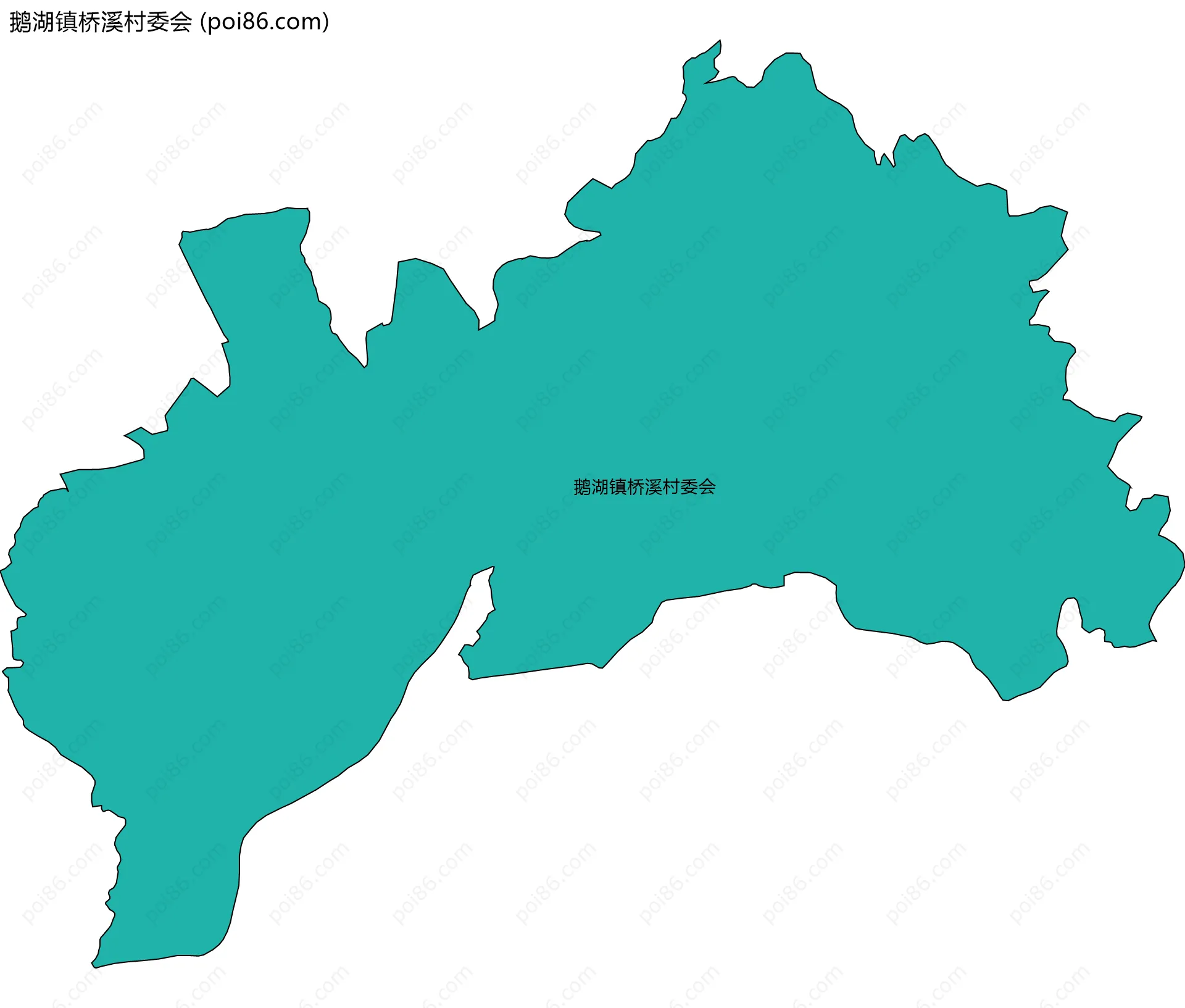 鹅湖镇桥溪村委会边界地图