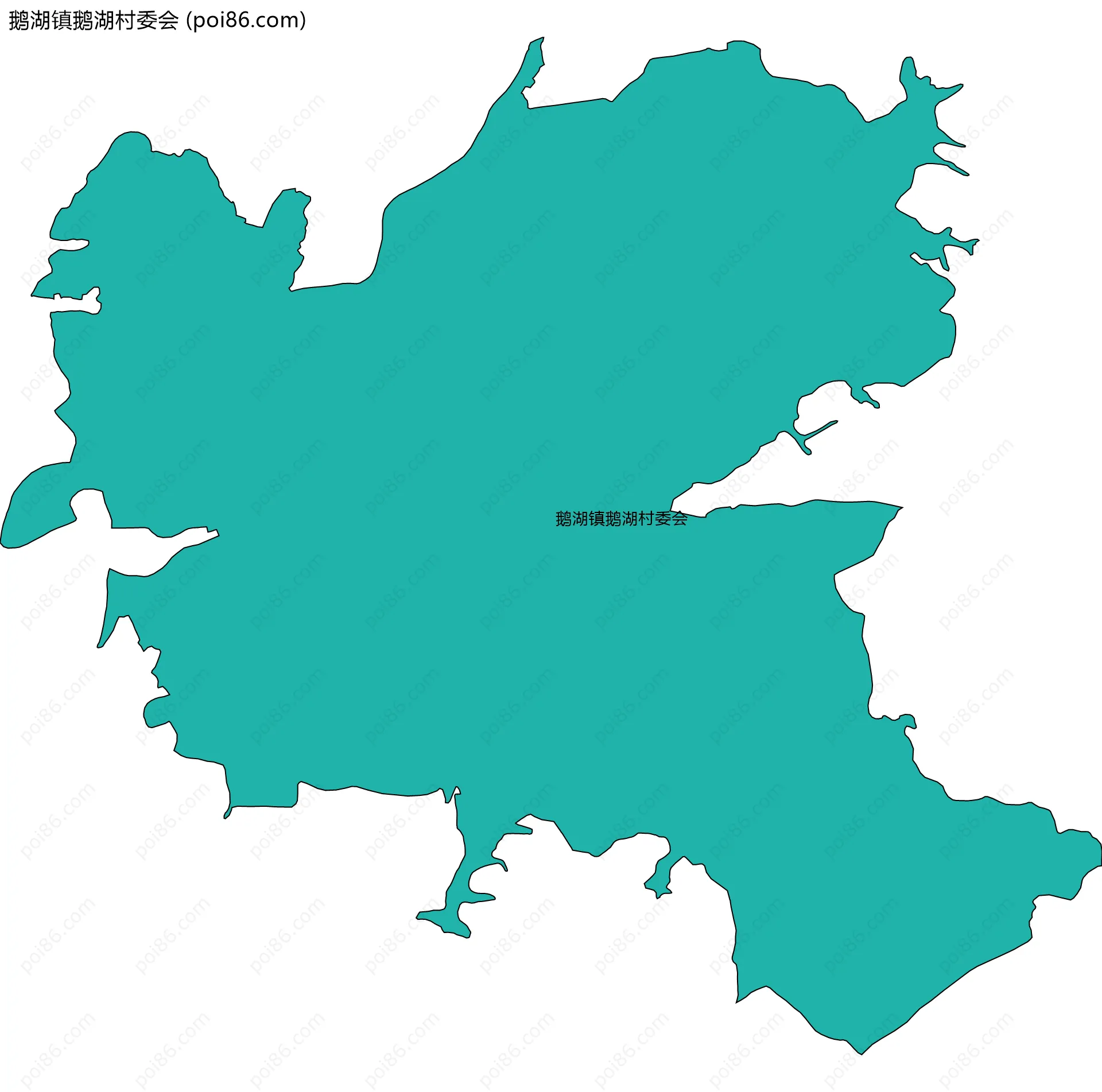 鹅湖镇鹅湖村委会边界地图
