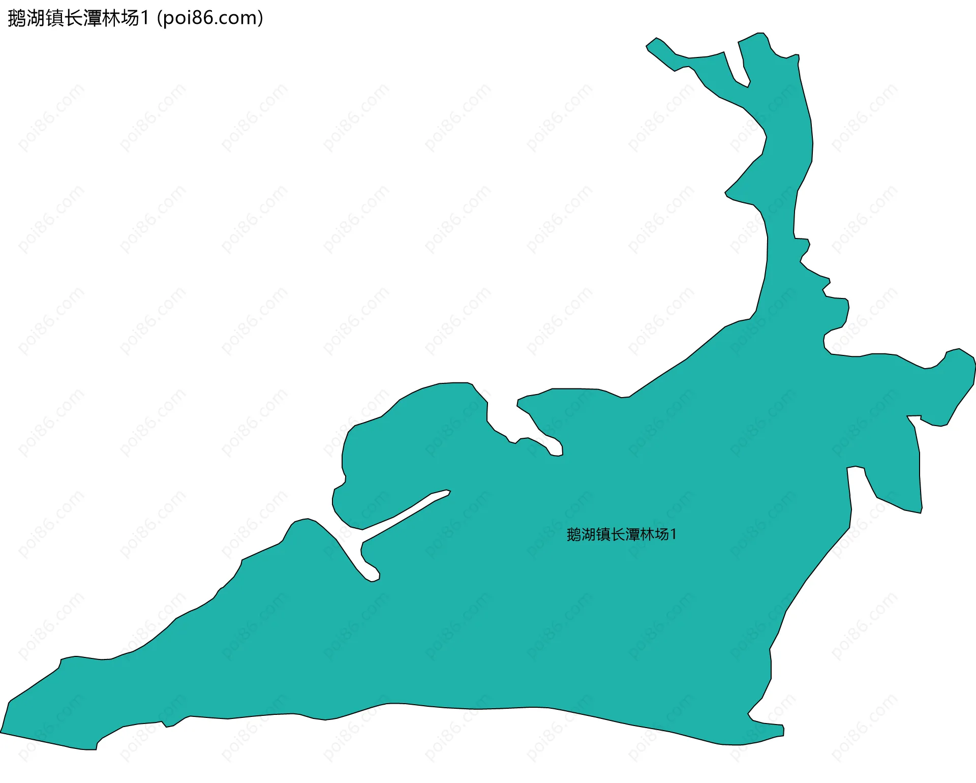 鹅湖镇长潭林场1边界地图
