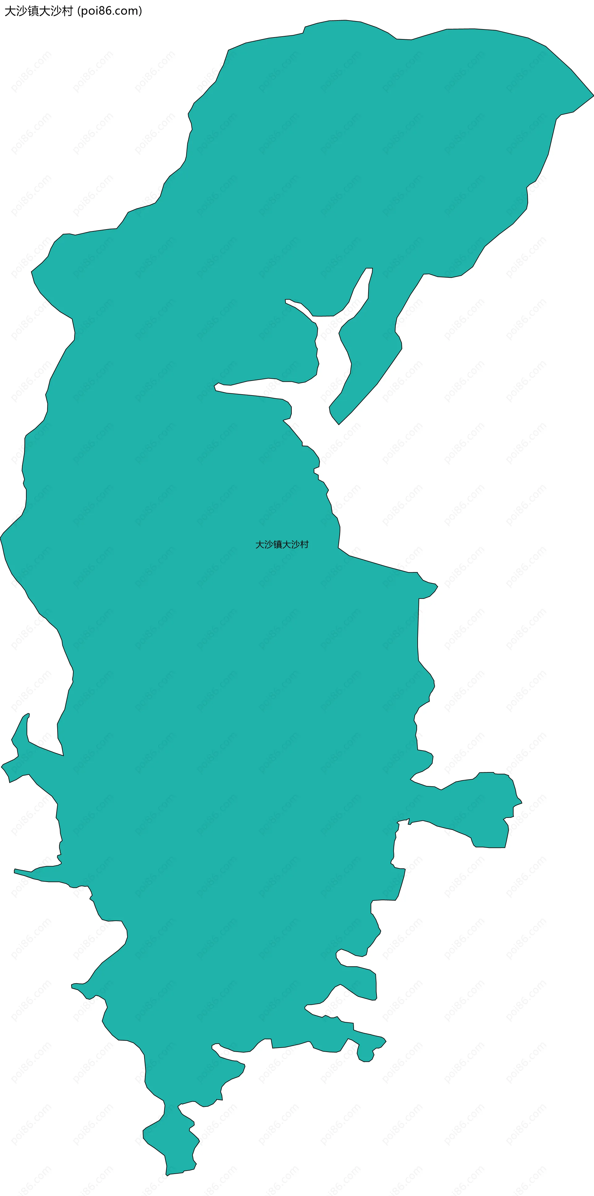 大沙镇大沙村边界地图