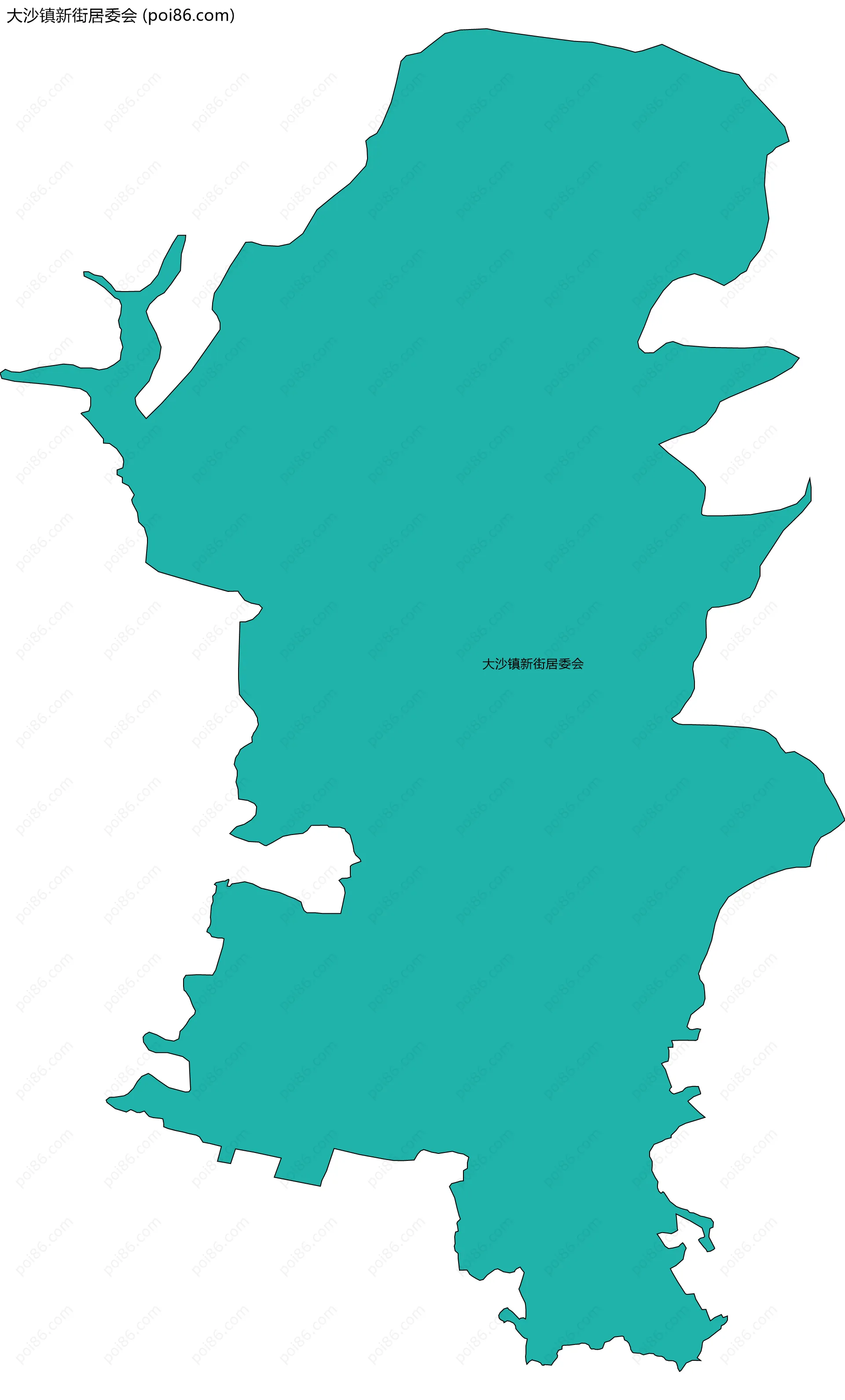 大沙镇新街居委会边界地图