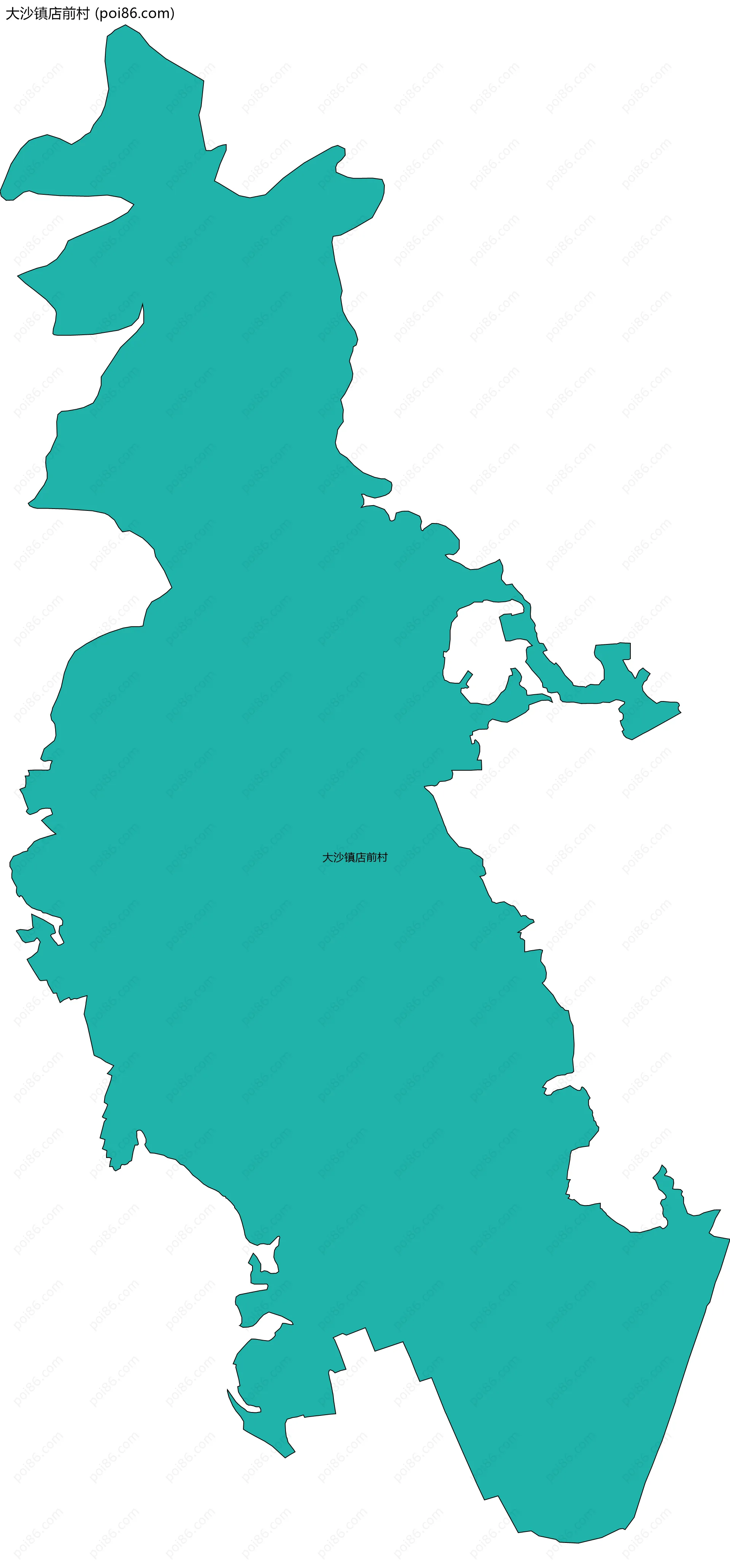 大沙镇店前村边界地图