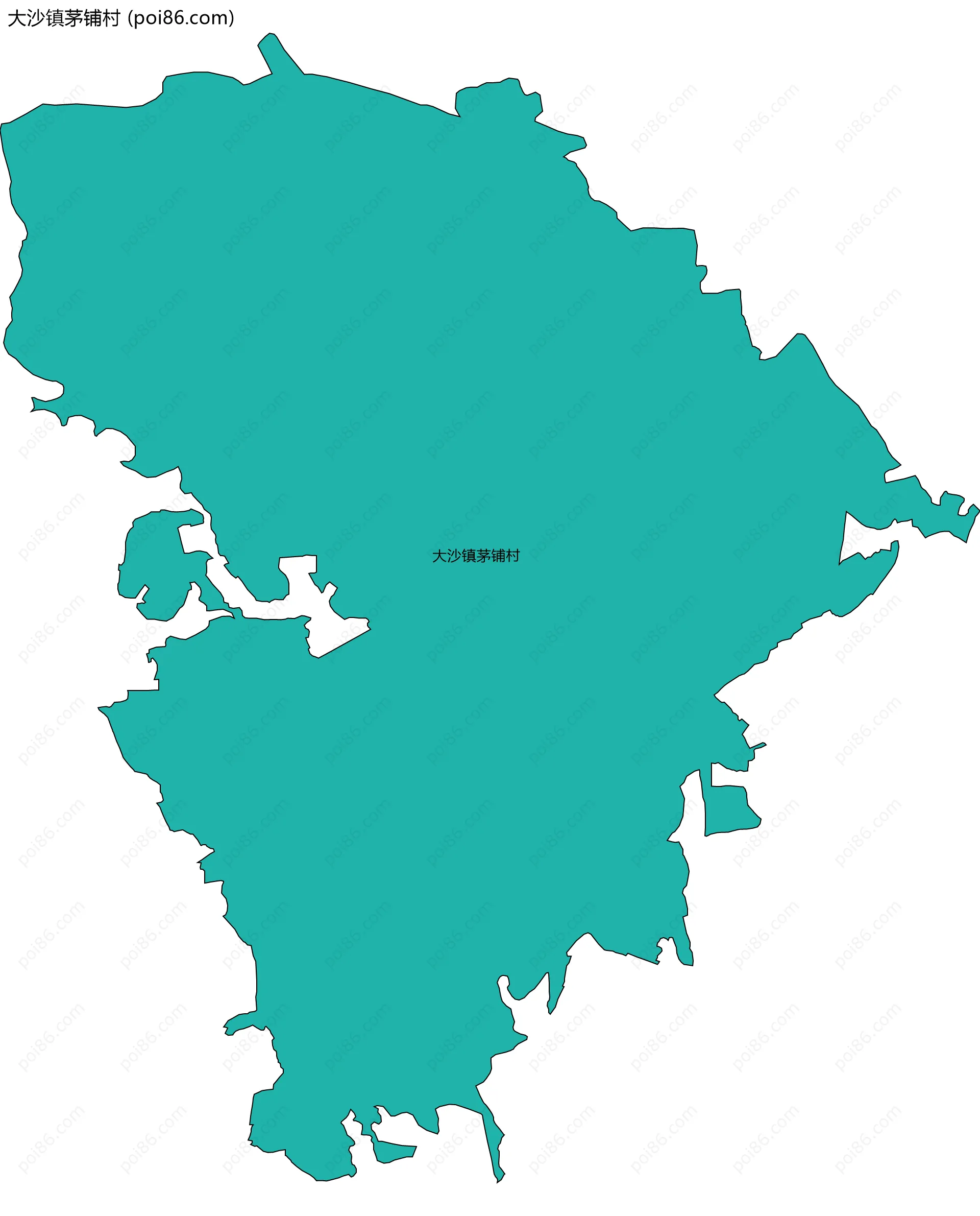 大沙镇茅铺村边界地图