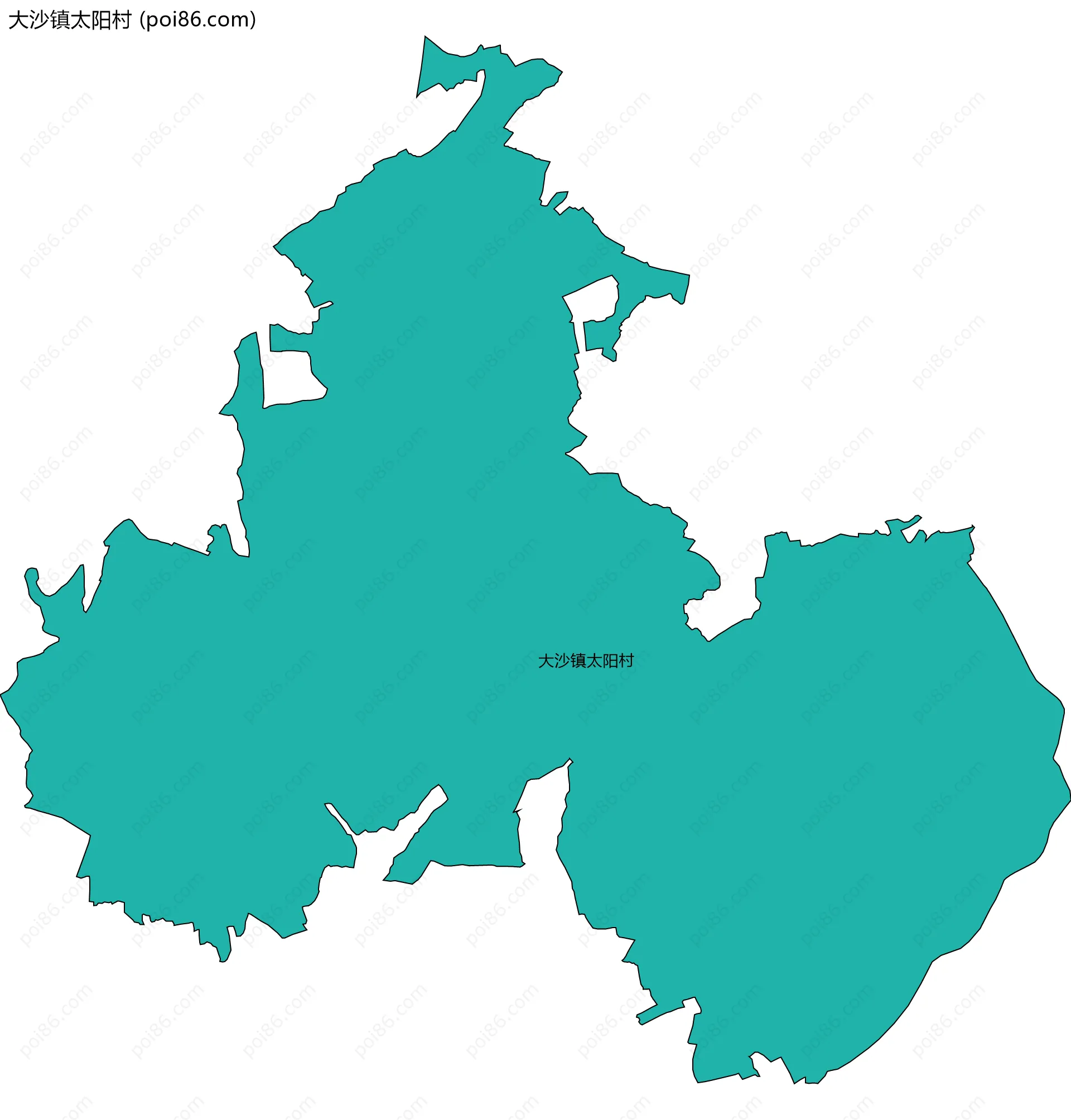 大沙镇太阳村边界地图