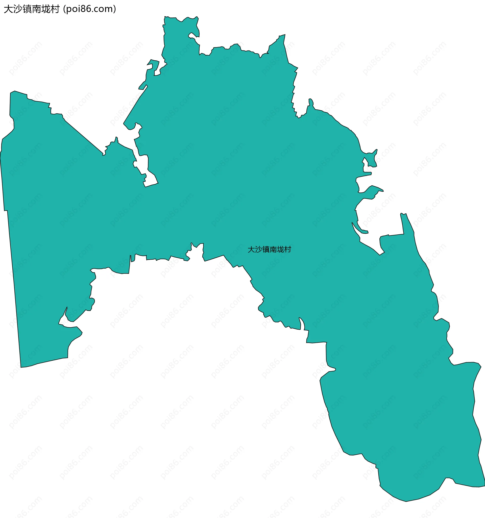 大沙镇南垅村边界地图
