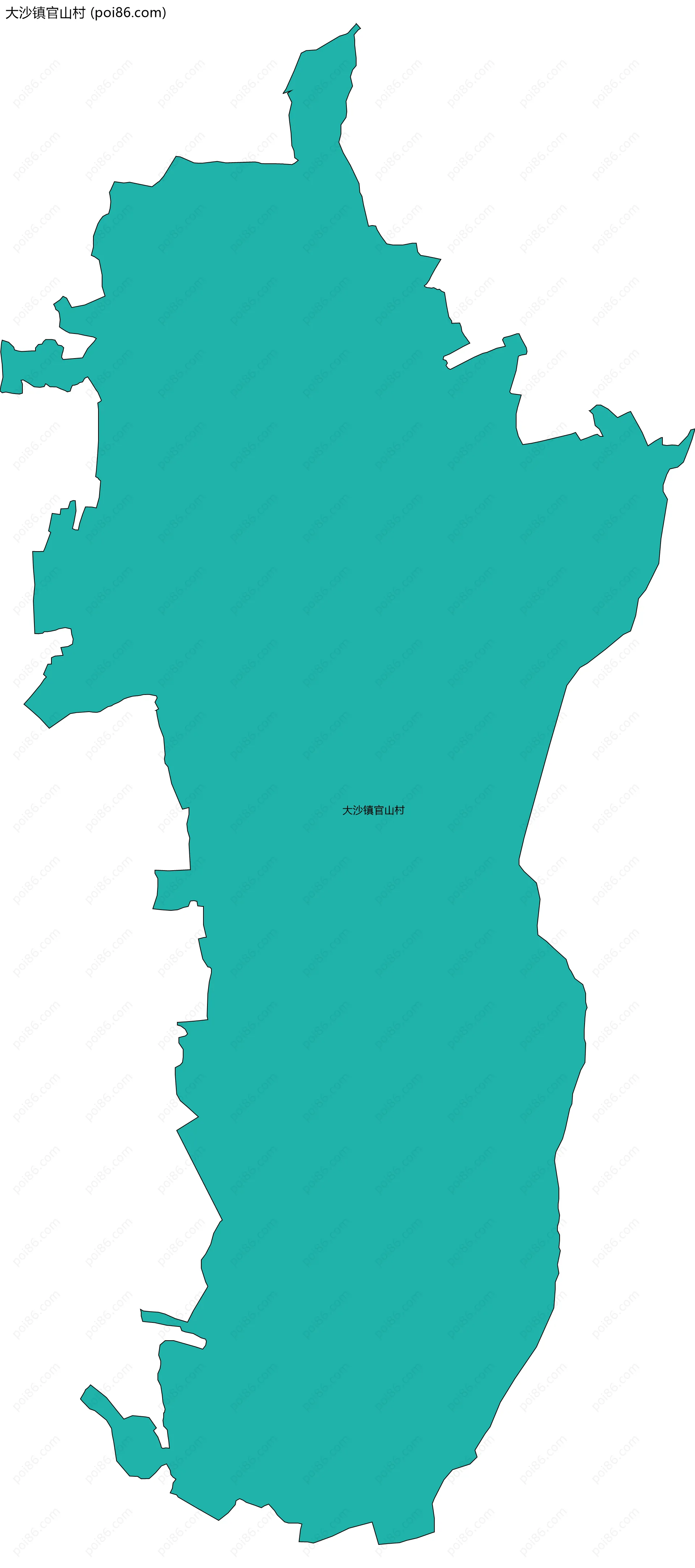 大沙镇官山村边界地图