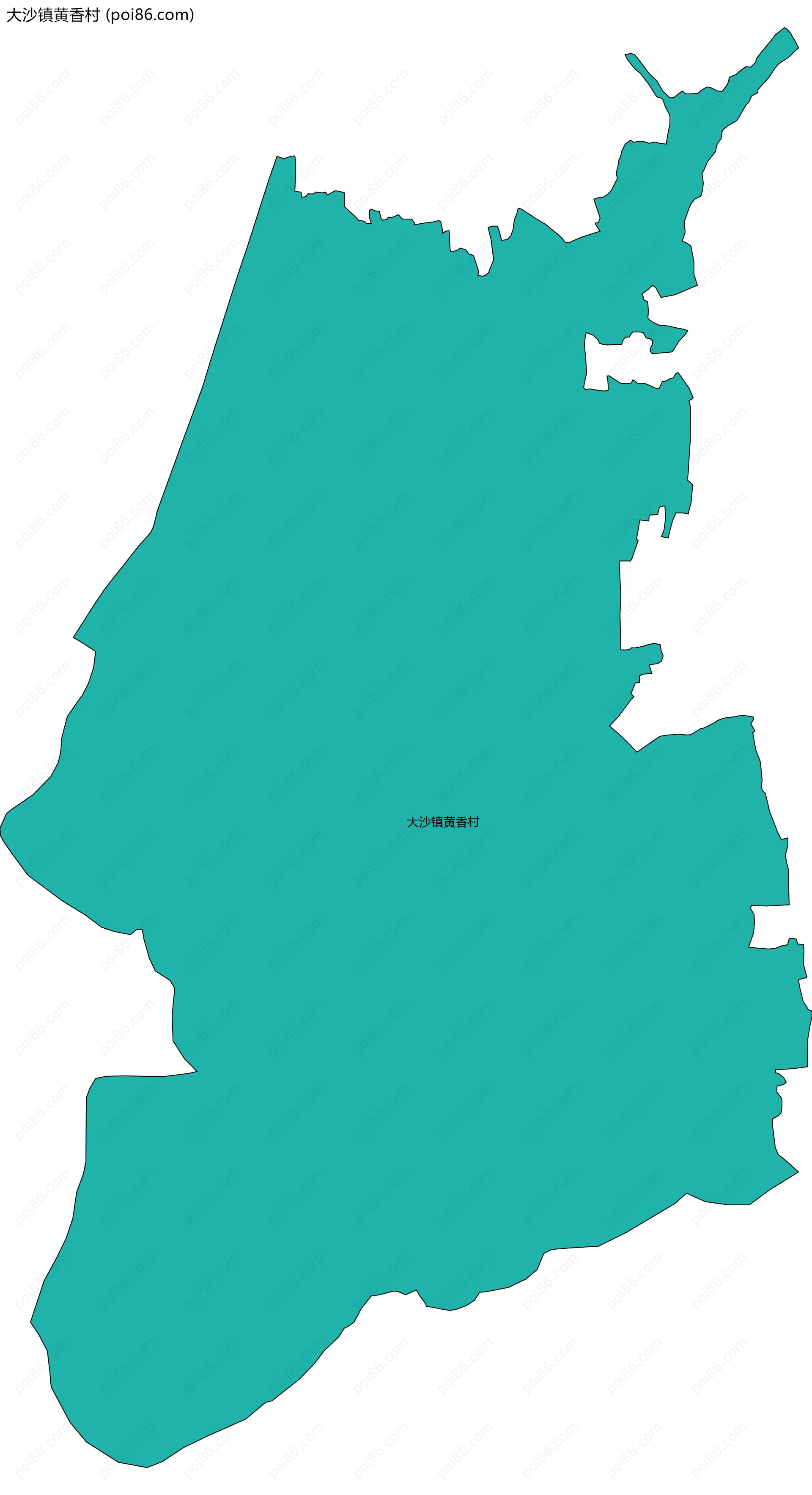 大沙镇黄香村边界地图
