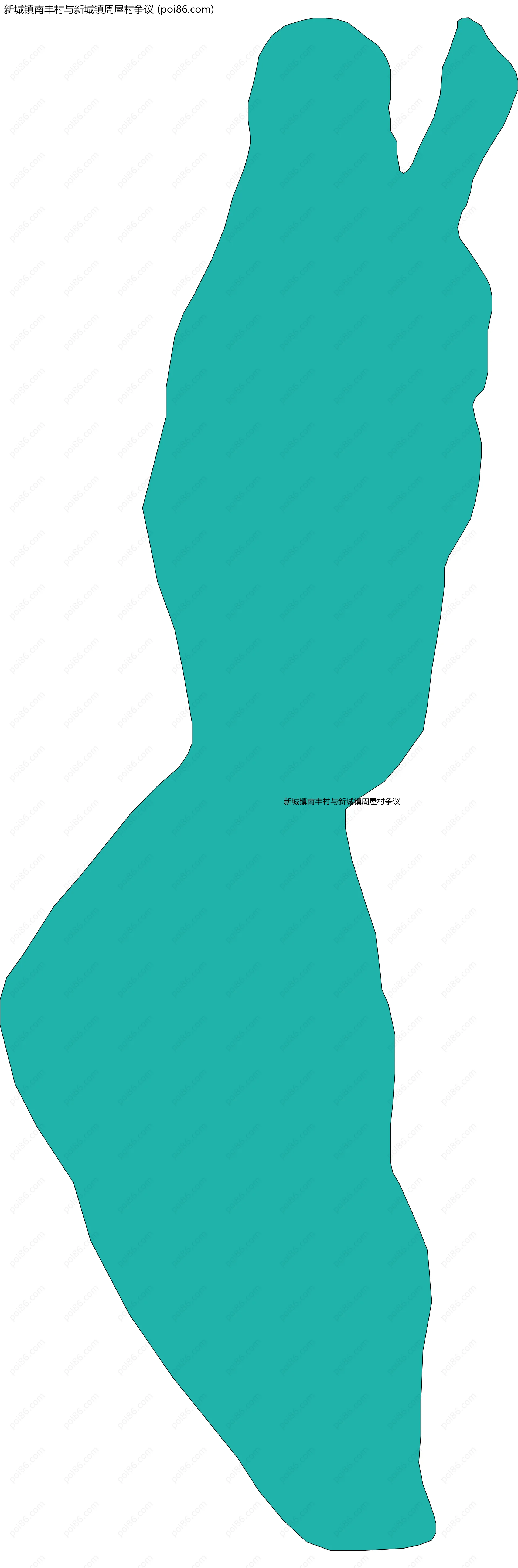 新城镇南丰村与新城镇周屋村争议边界地图