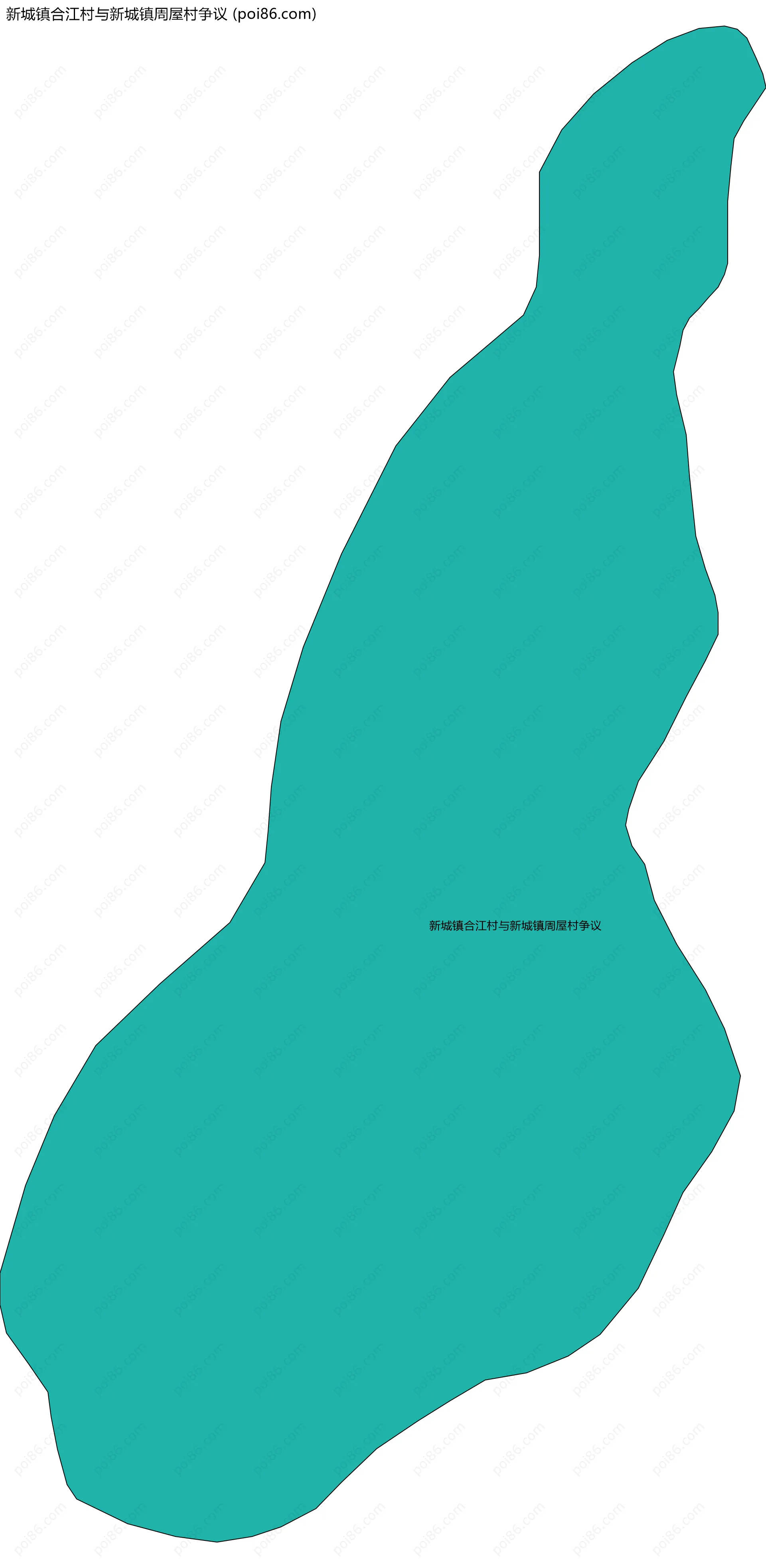 新城镇合江村与新城镇周屋村争议边界地图