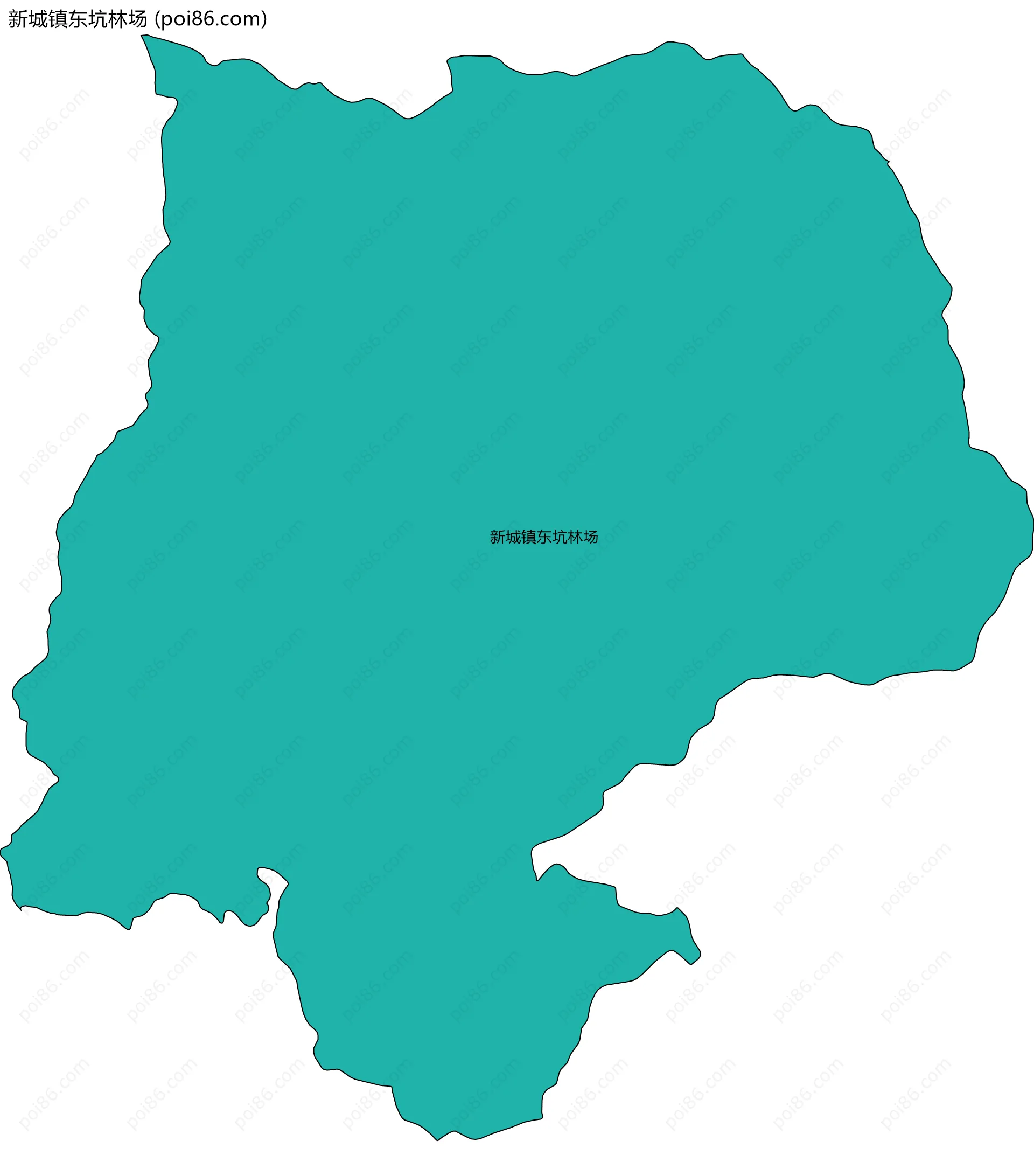 新城镇东坑林场边界地图