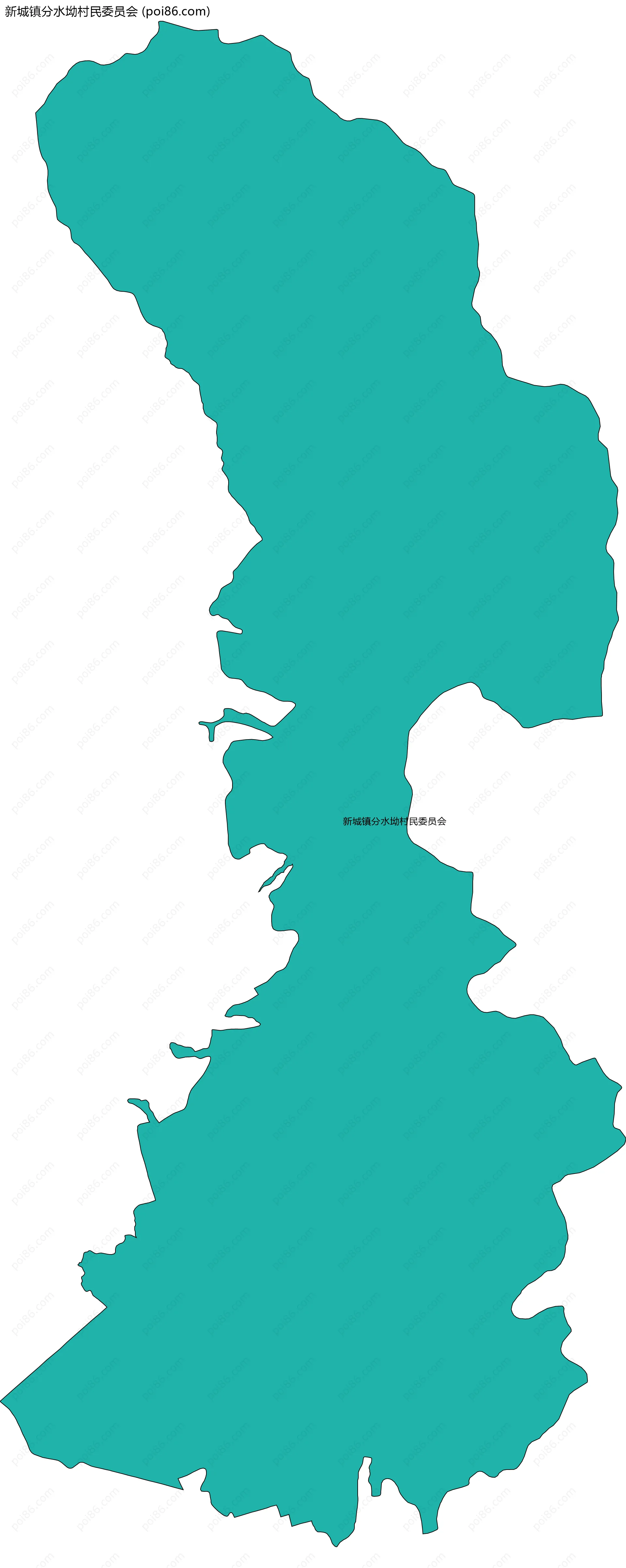 新城镇分水坳村民委员会边界地图