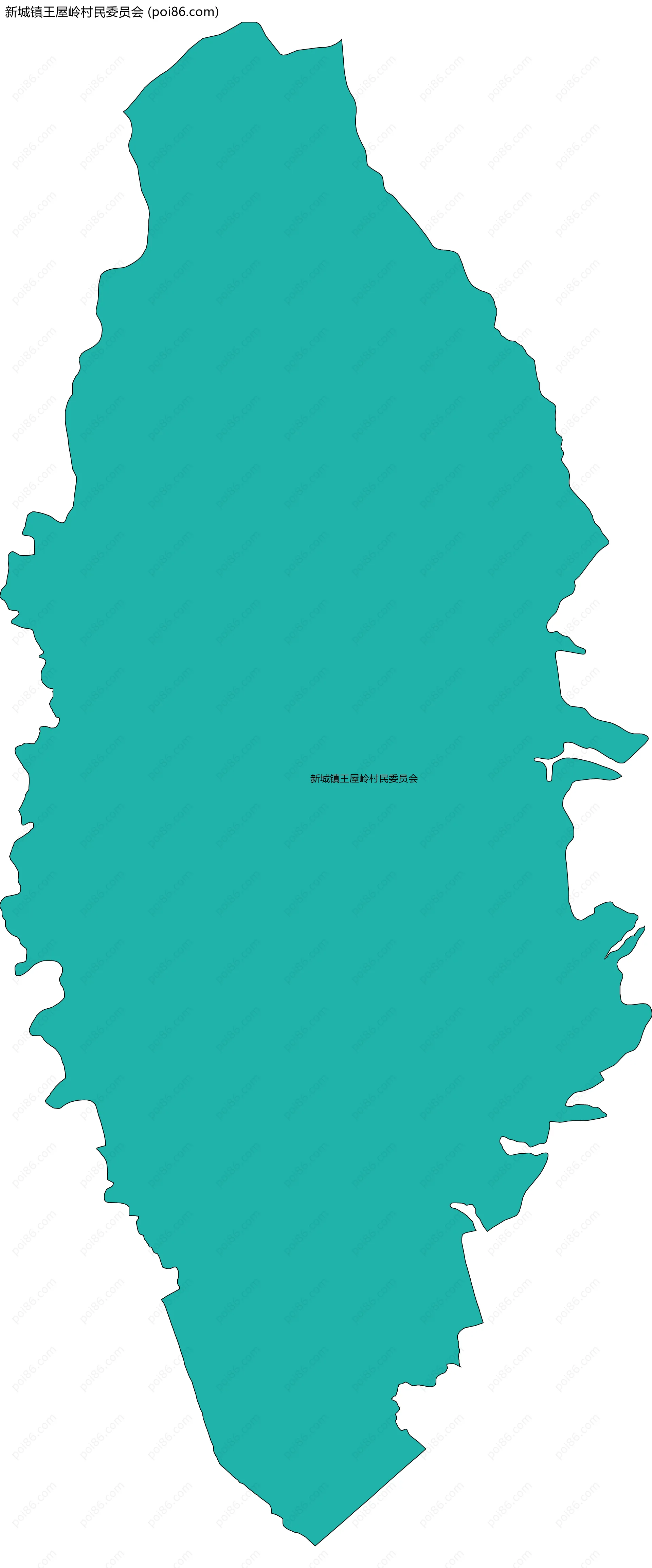 新城镇王屋岭村民委员会边界地图