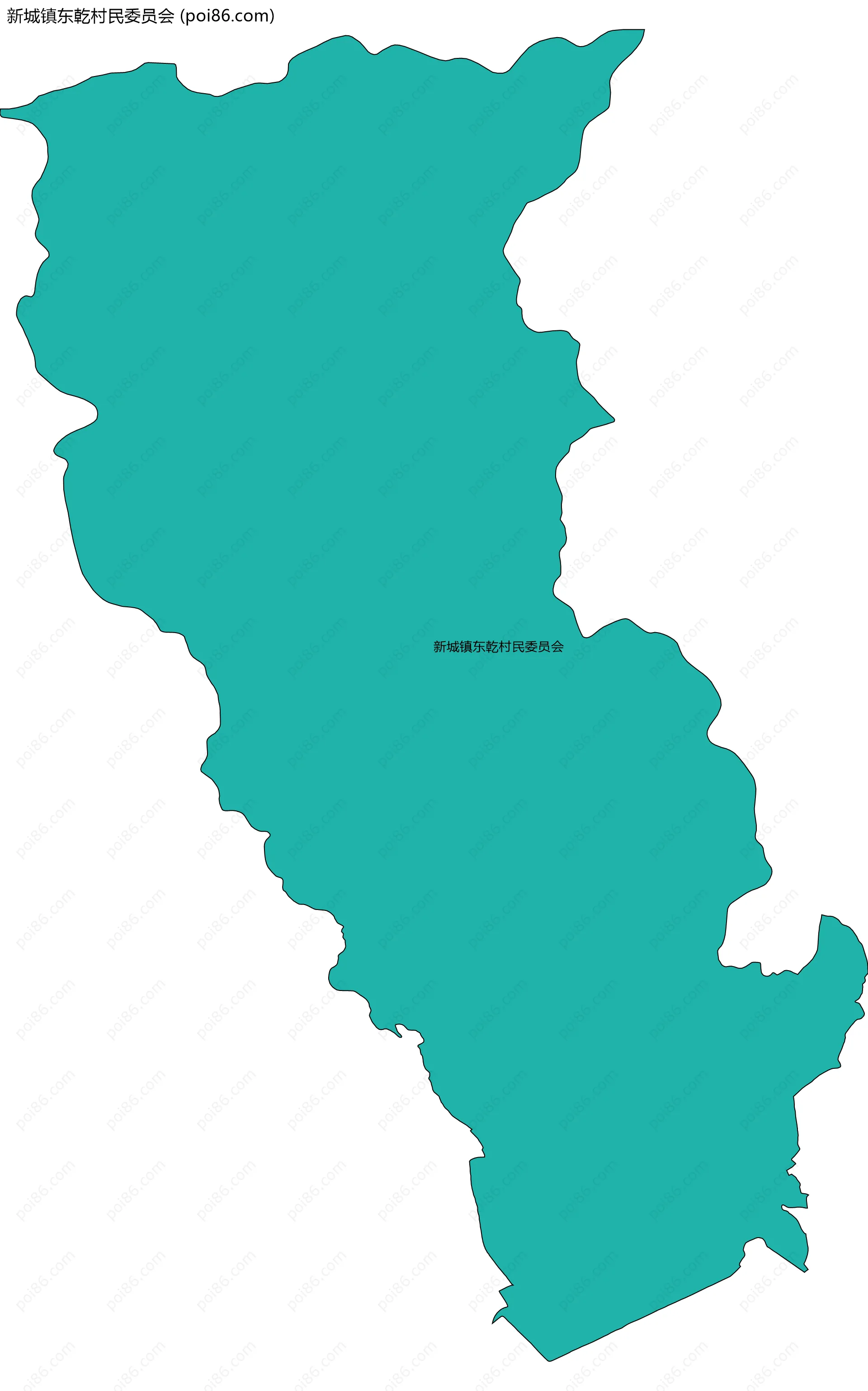 新城镇东乾村民委员会边界地图