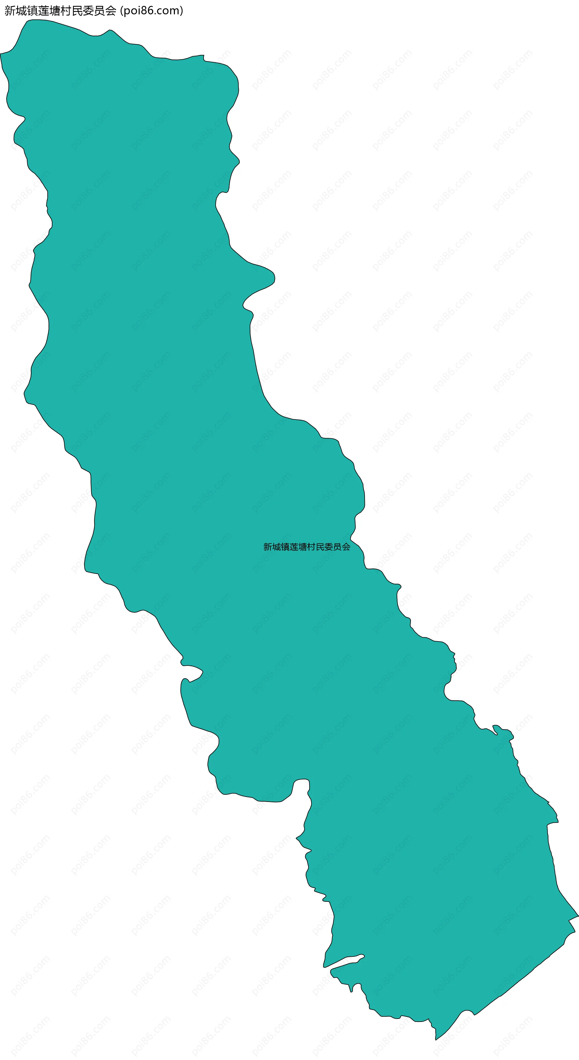 新城镇莲塘村民委员会边界地图