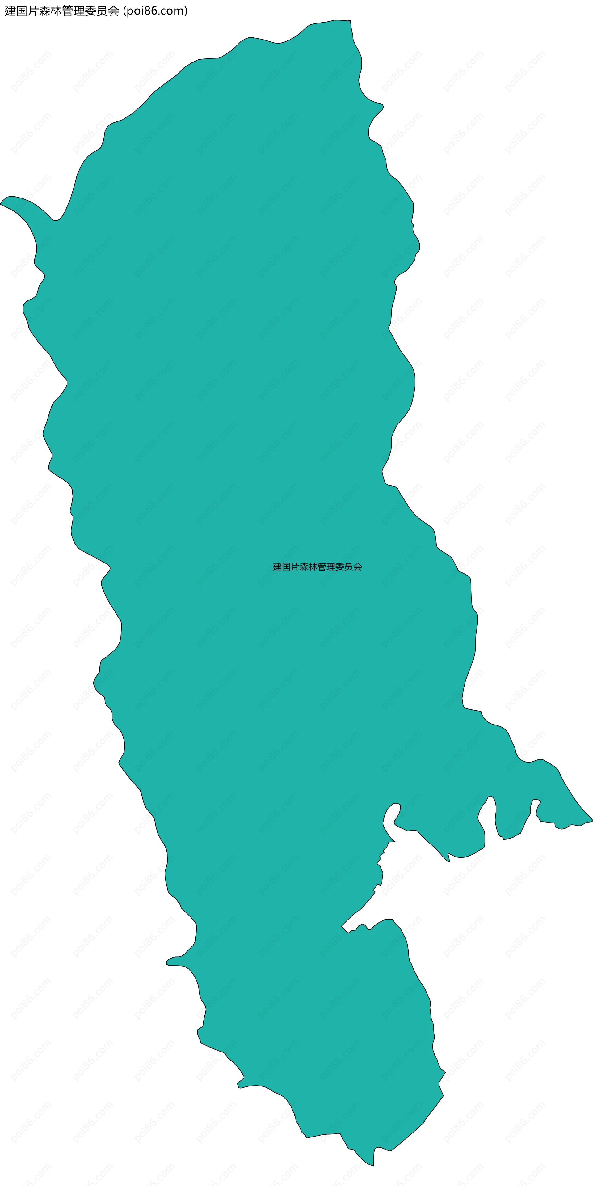 建国片森林管理委员会边界地图