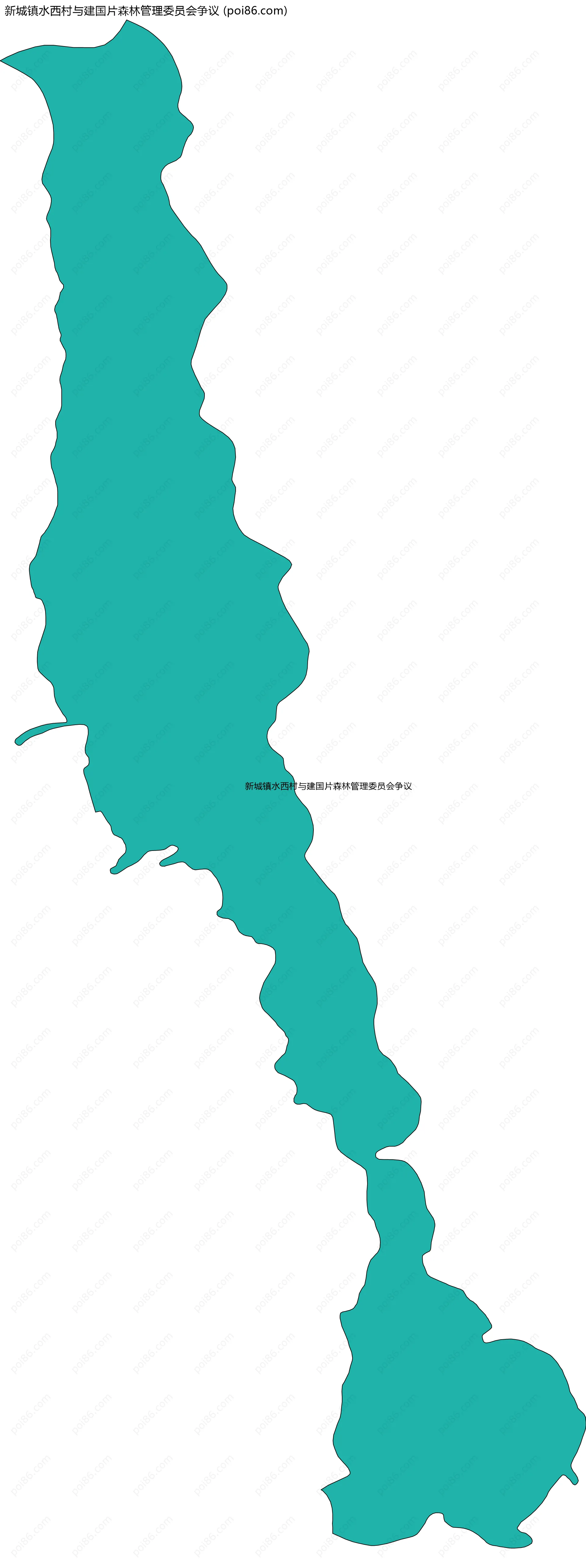 新城镇水西村与建国片森林管理委员会争议边界地图