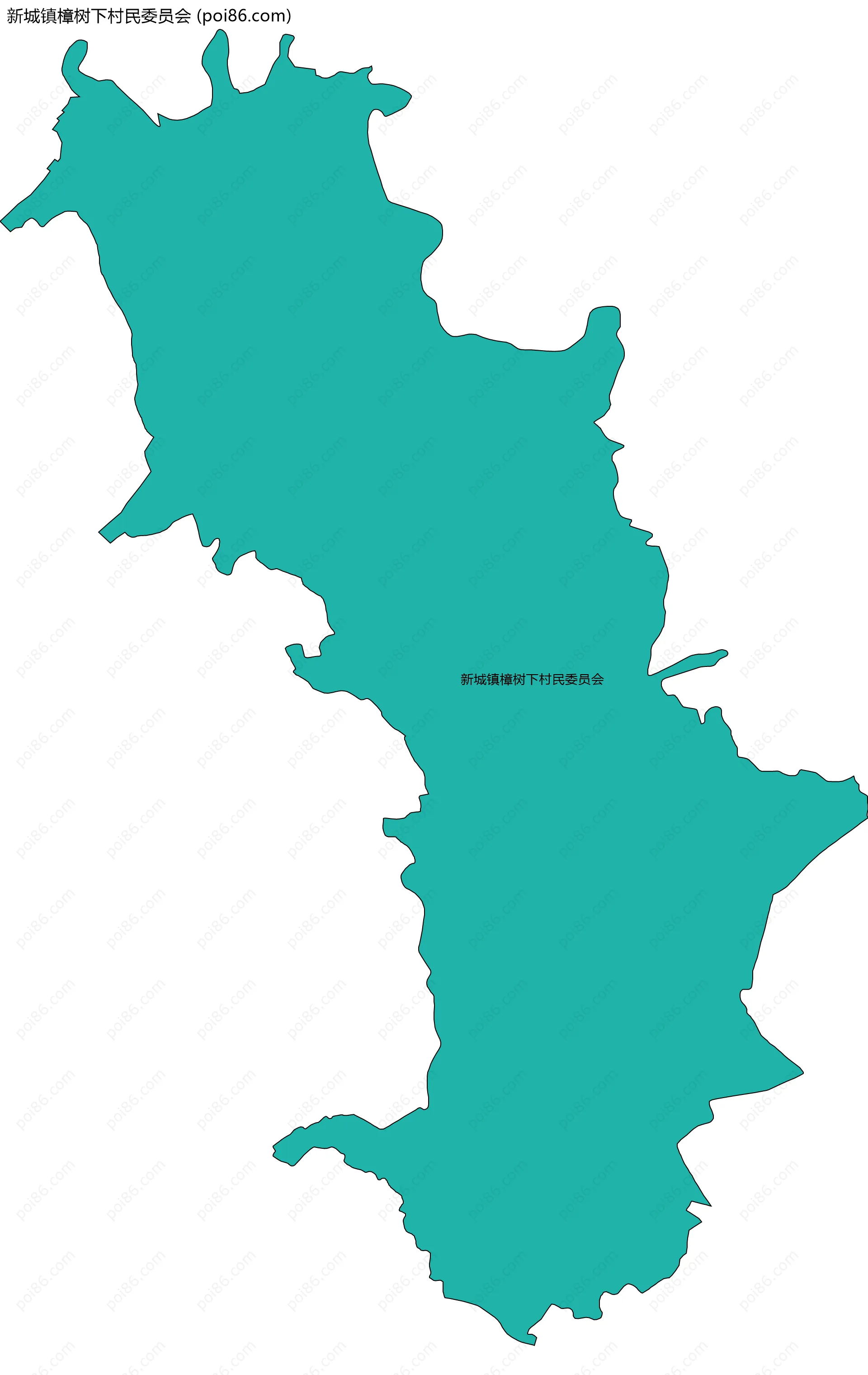 新城镇樟树下村民委员会边界地图