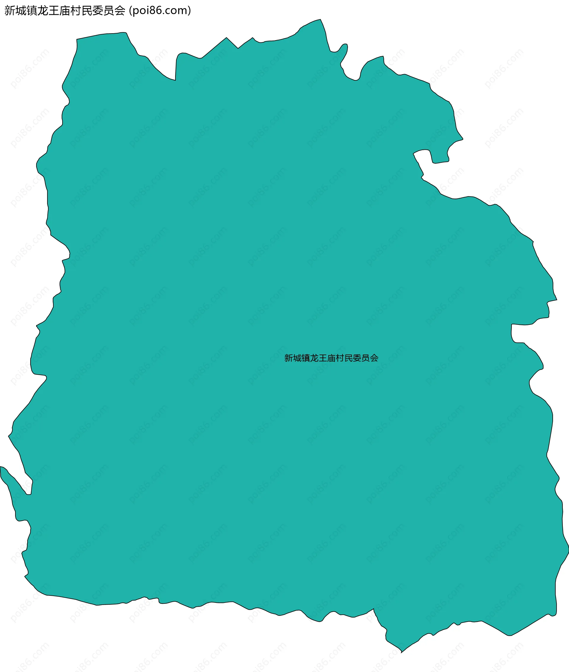 新城镇龙王庙村民委员会边界地图