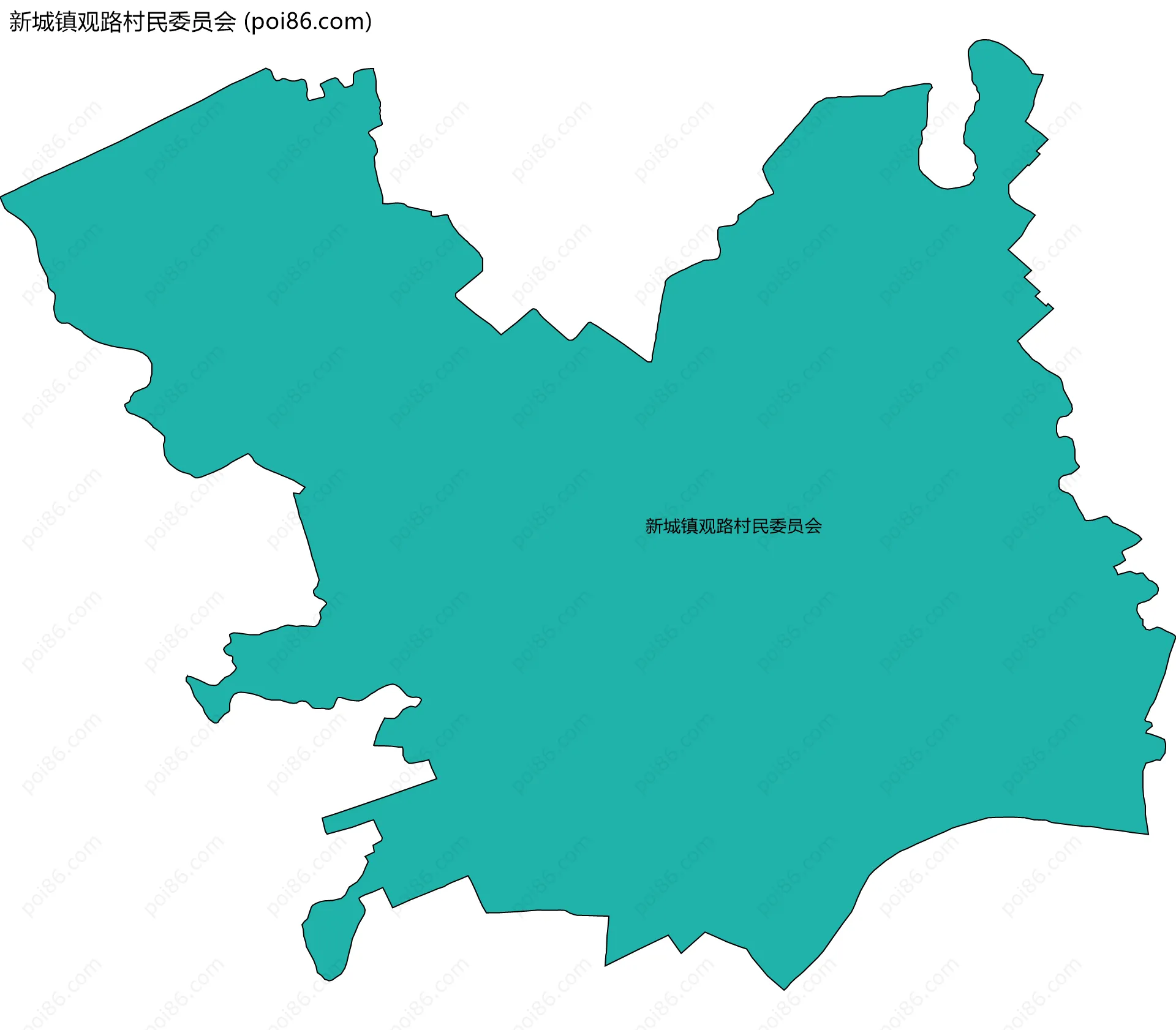 新城镇观路村民委员会边界地图