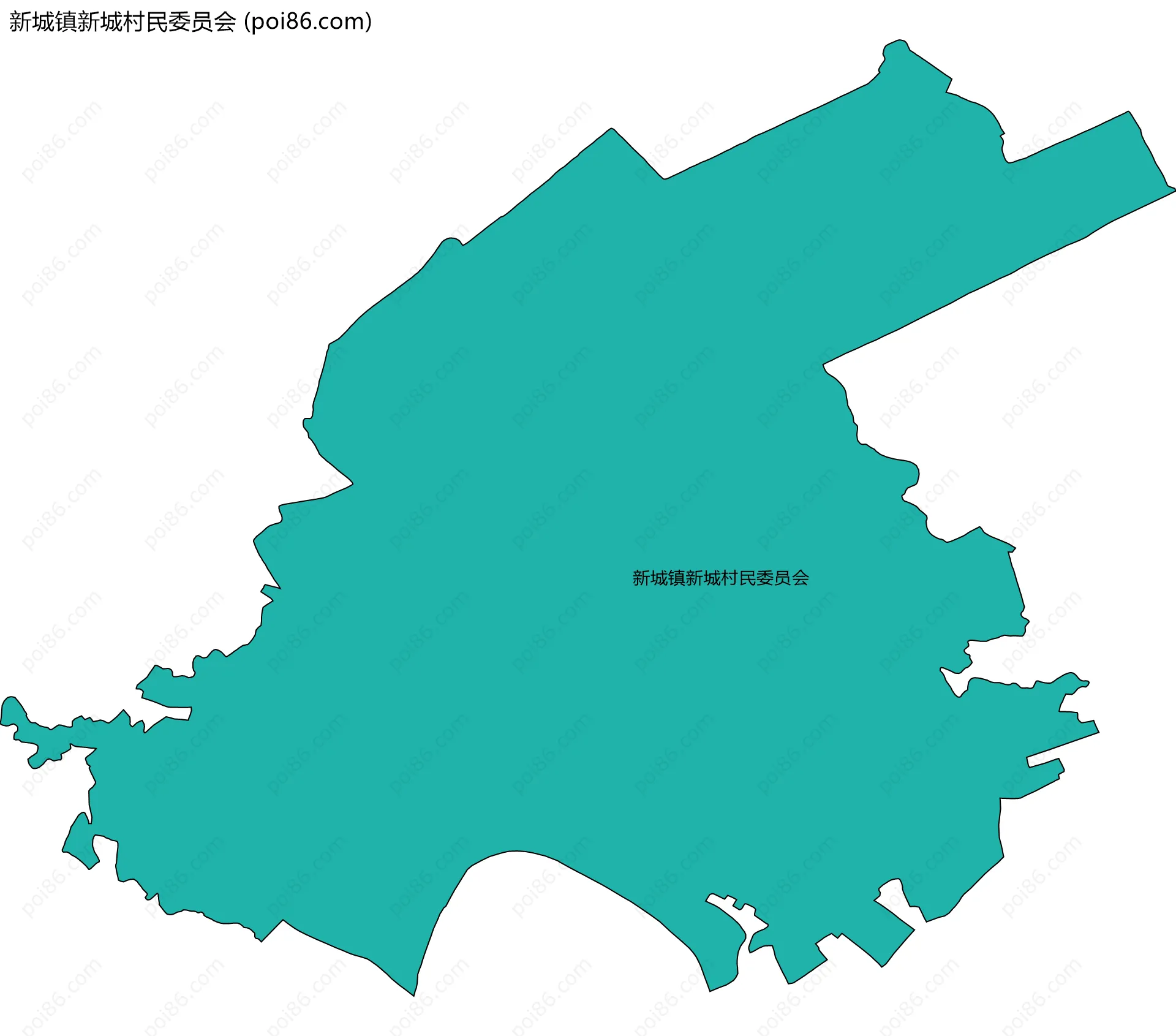 新城镇新城村民委员会边界地图