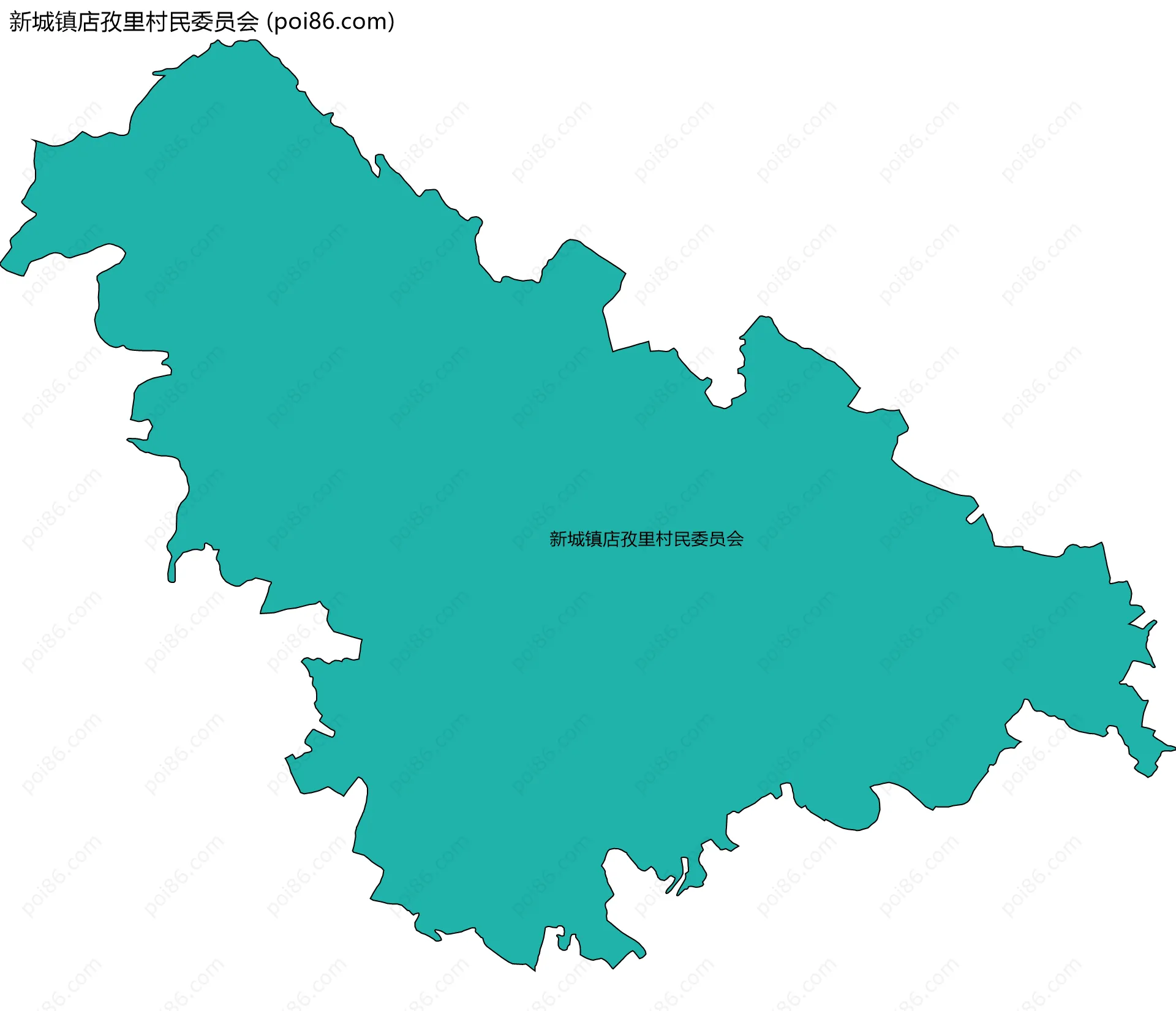 新城镇店孜里村民委员会边界地图