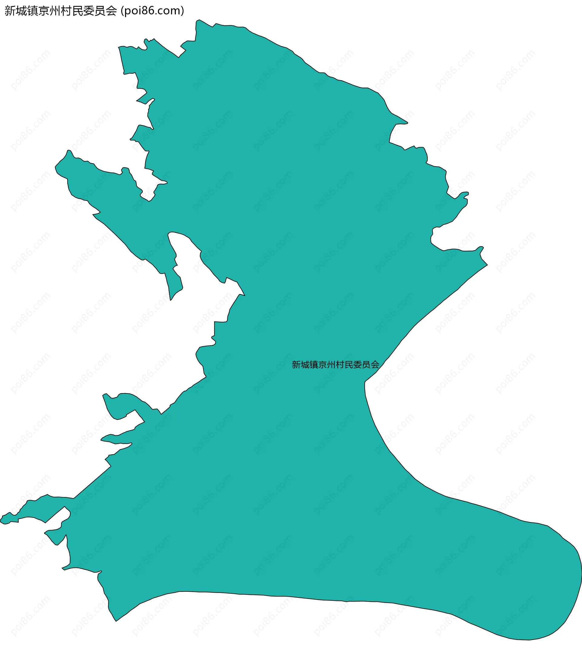 新城镇京州村民委员会边界地图
