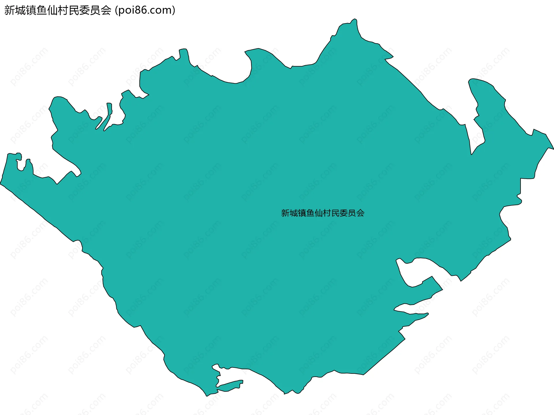 新城镇鱼仙村民委员会边界地图