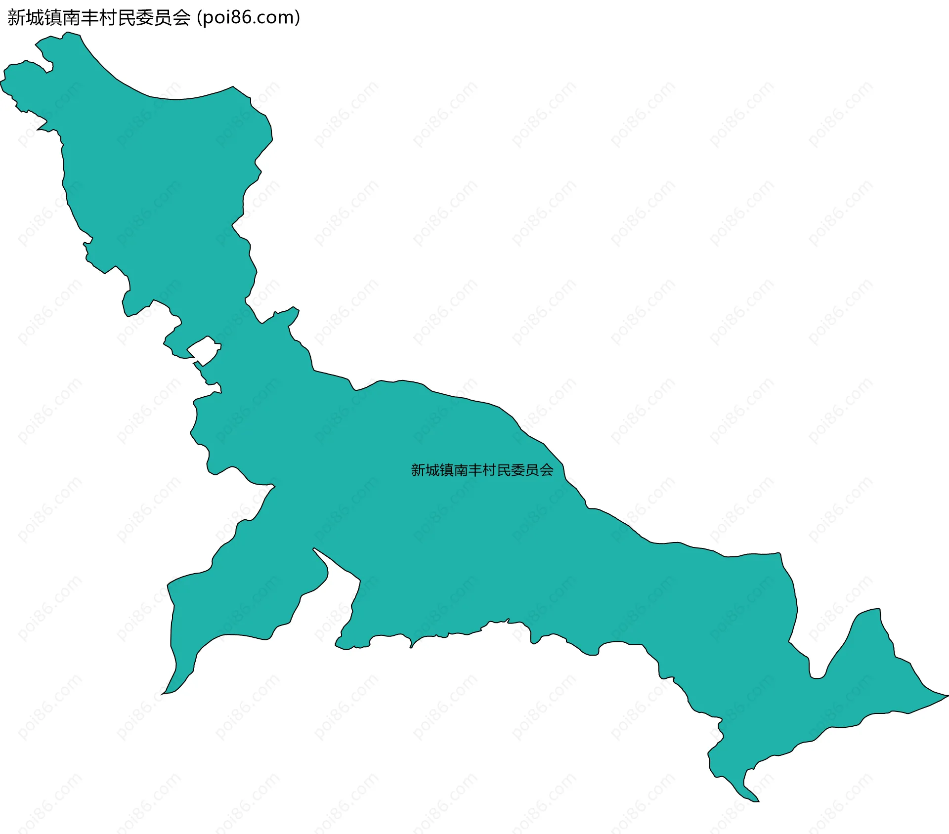 新城镇南丰村民委员会边界地图