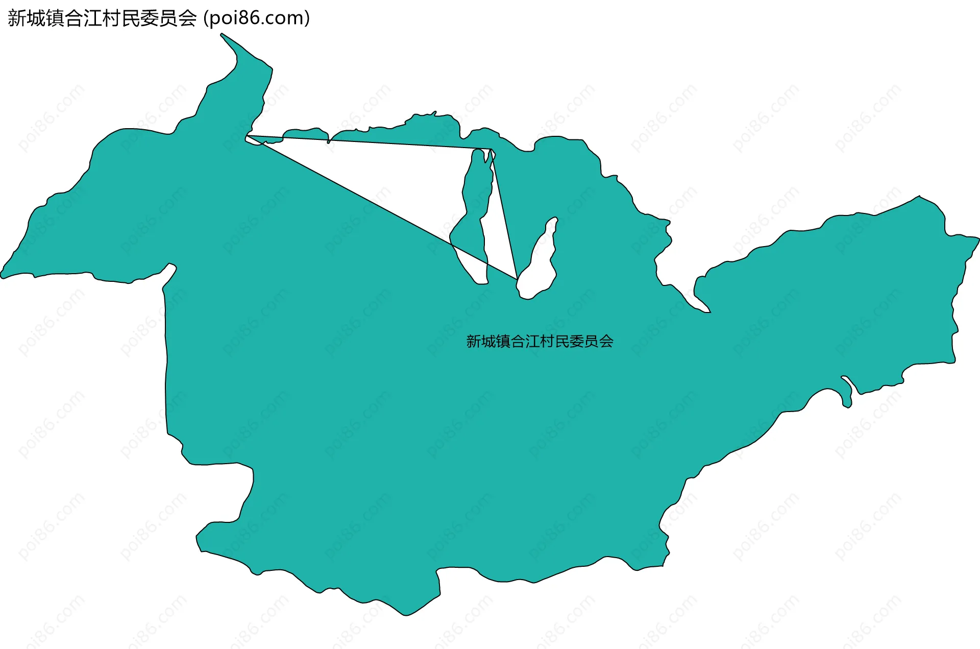 新城镇合江村民委员会边界地图