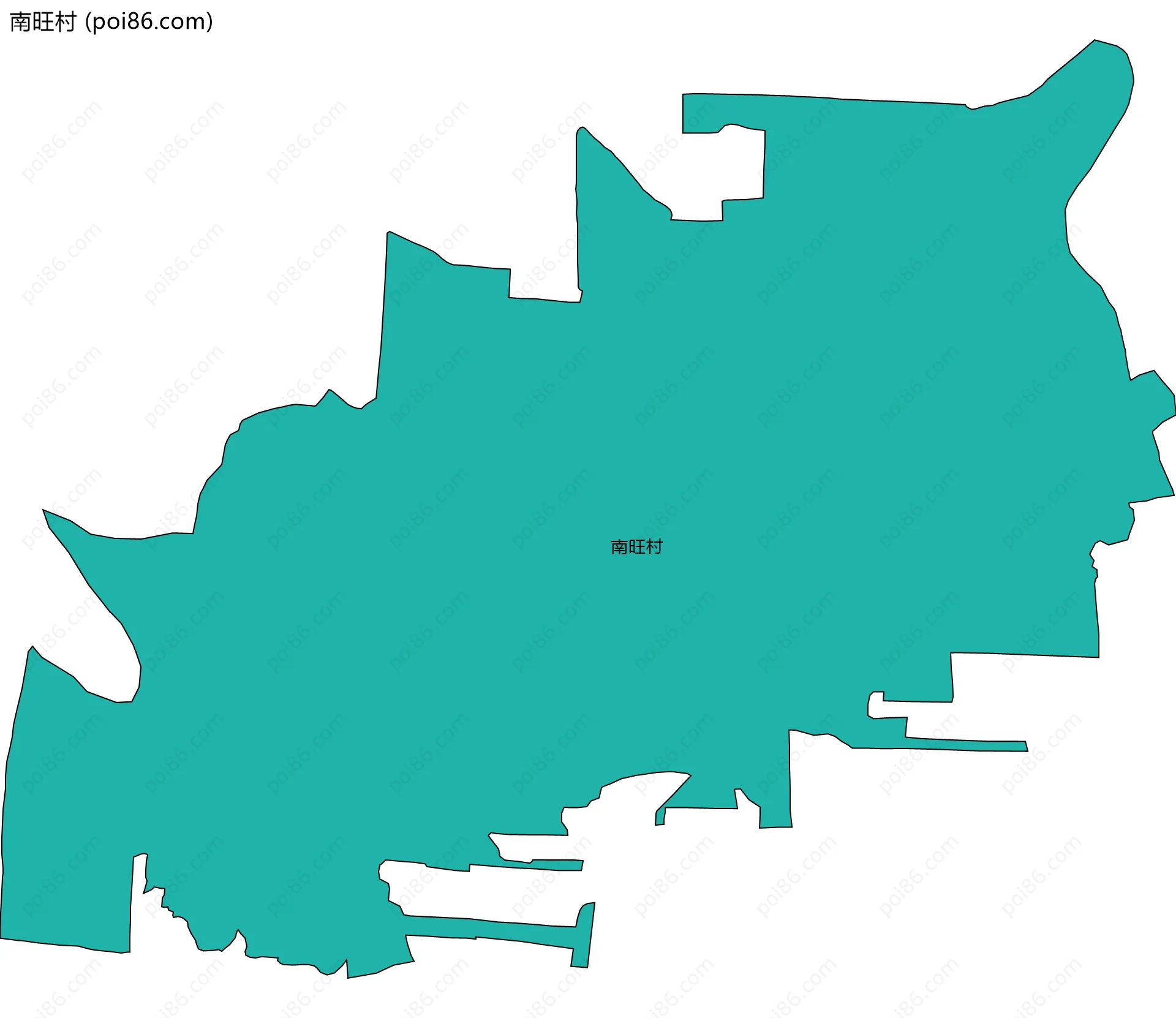 南旺村边界地图