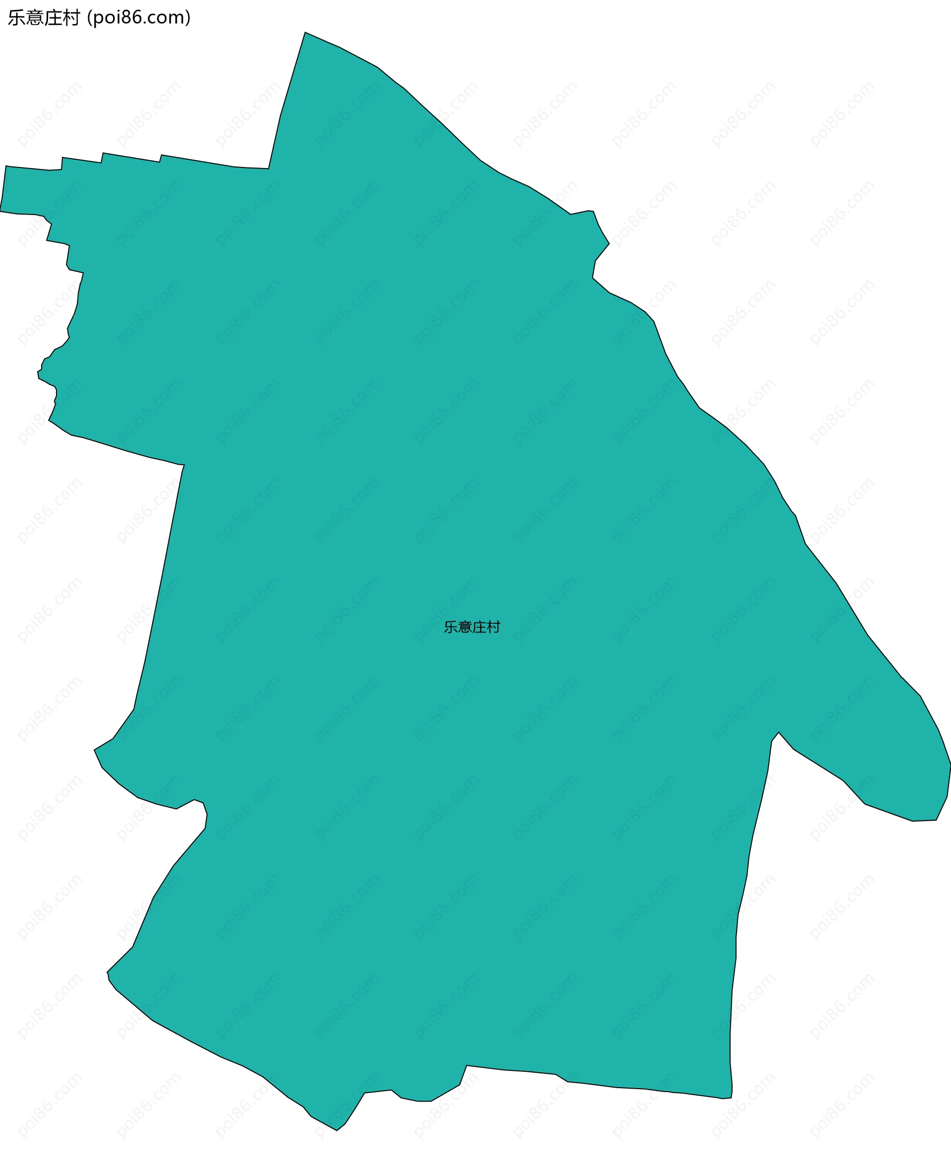 乐意庄村边界地图