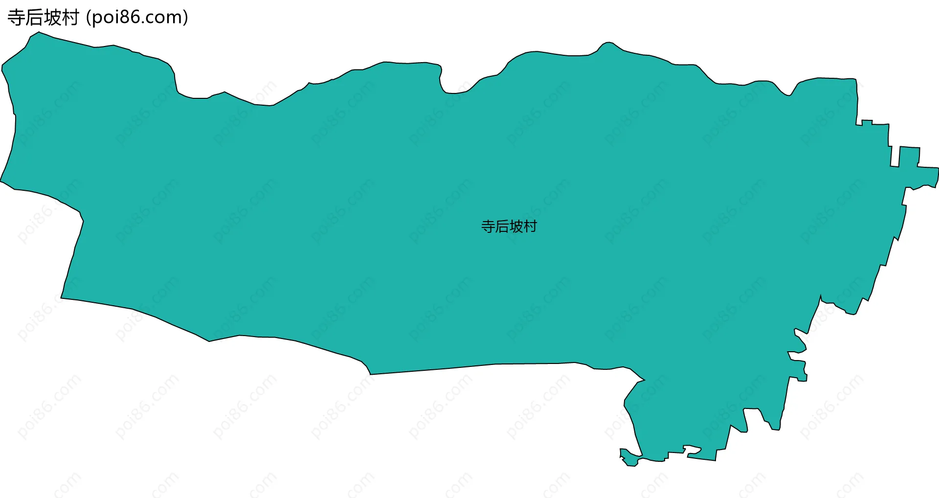 寺后坡村边界地图