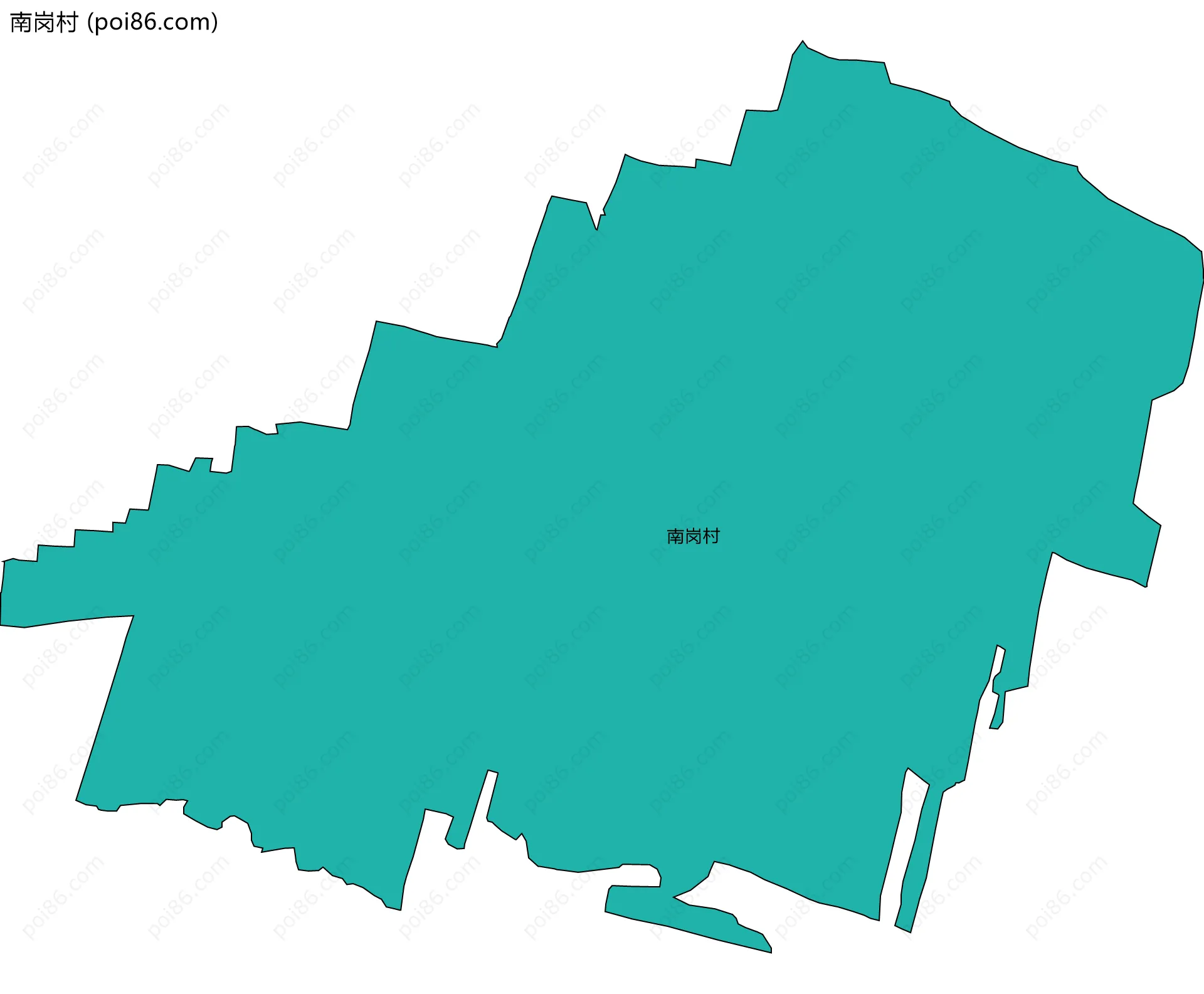 南岗村边界地图
