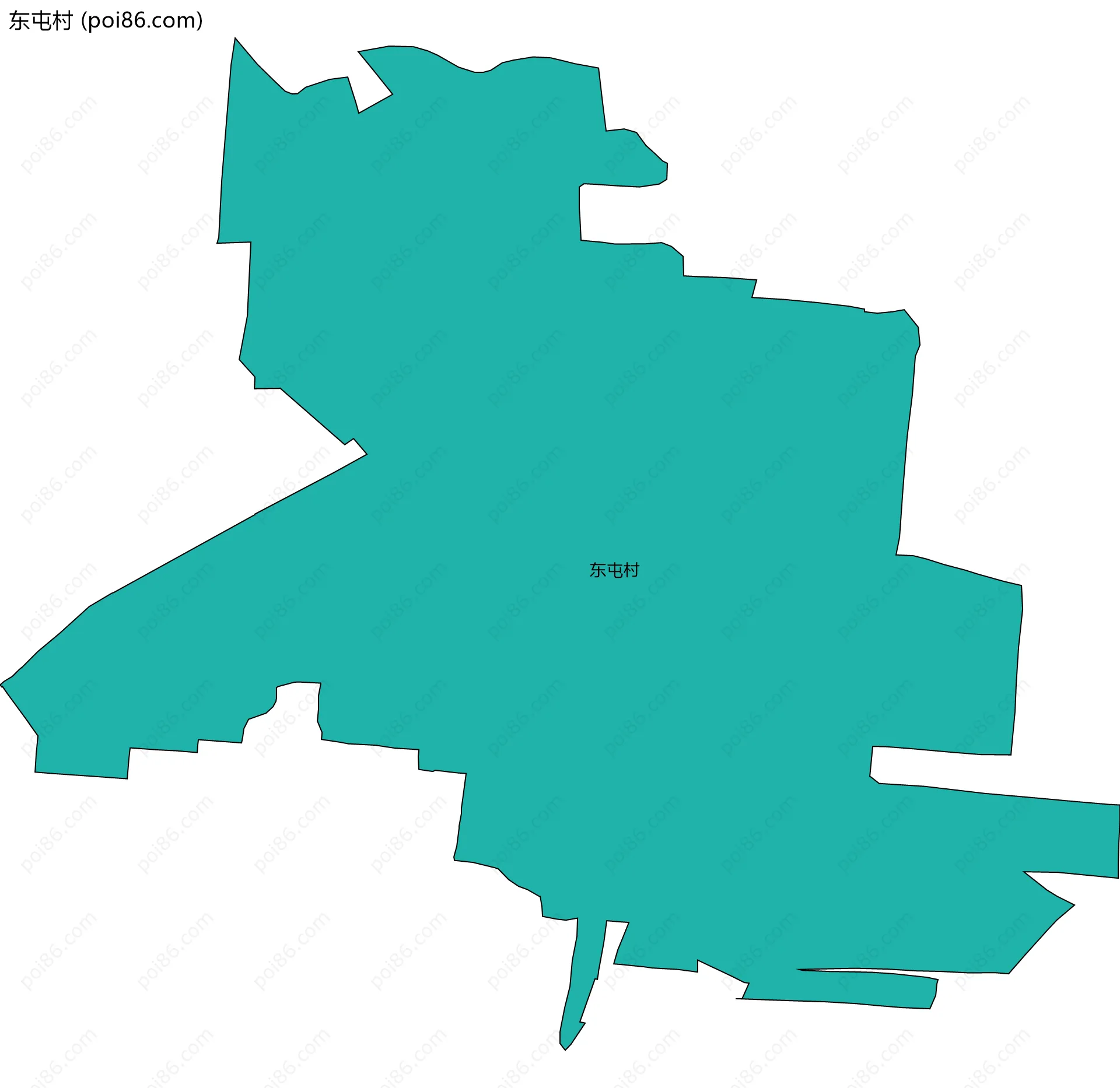 东屯村边界地图
